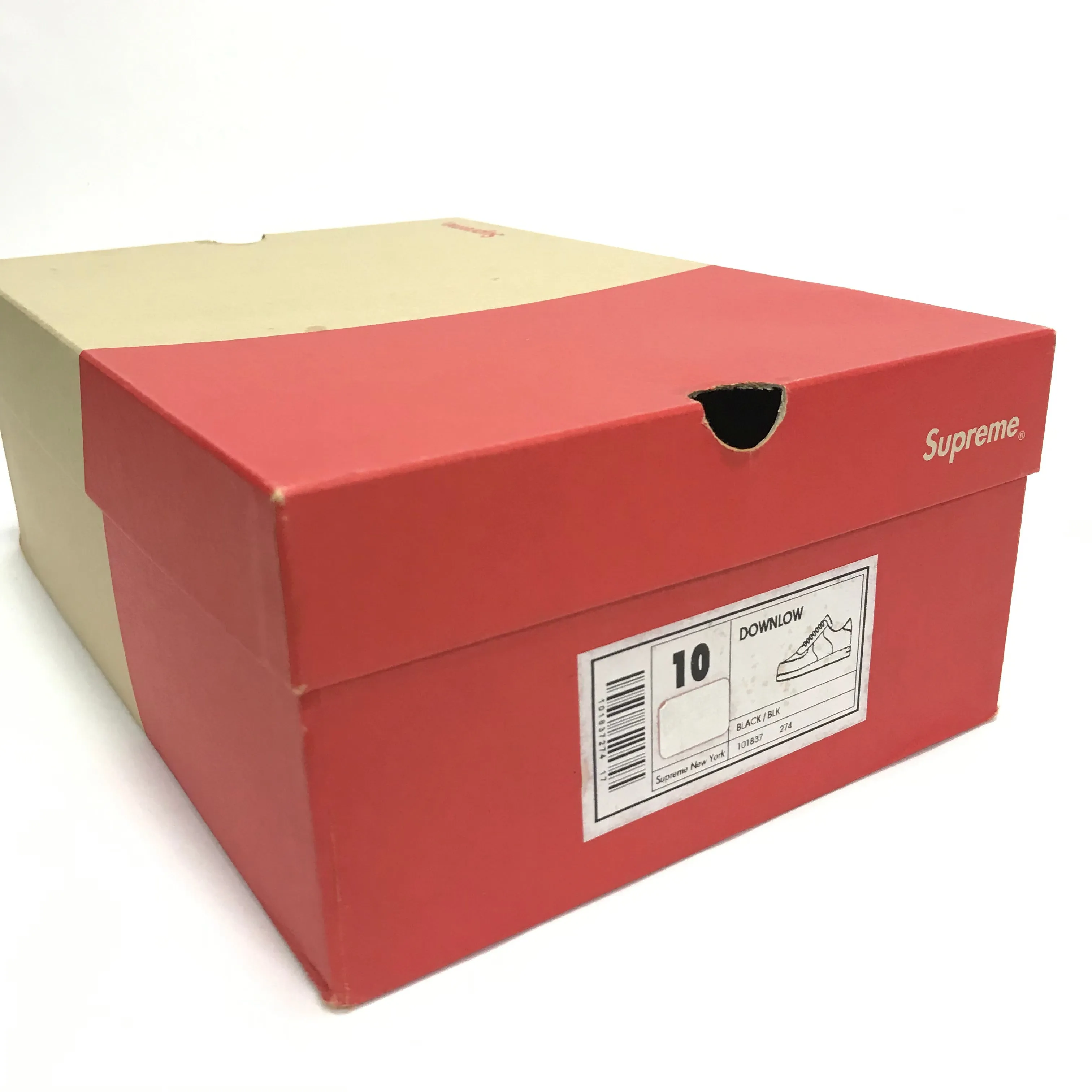 [10] Supreme Vintage Downlow Leather Shoes Black