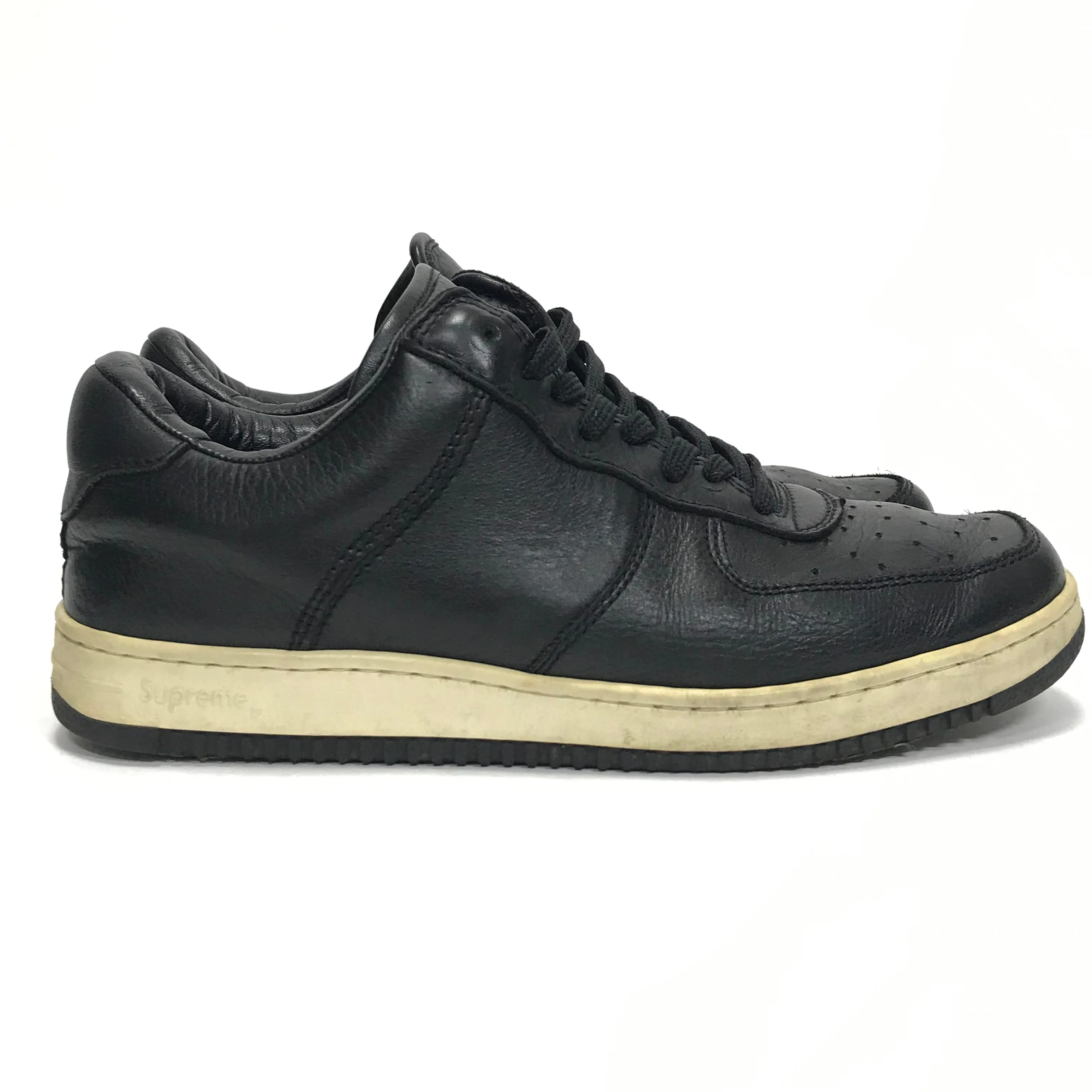 [10] Supreme Vintage Downlow Leather Shoes Black