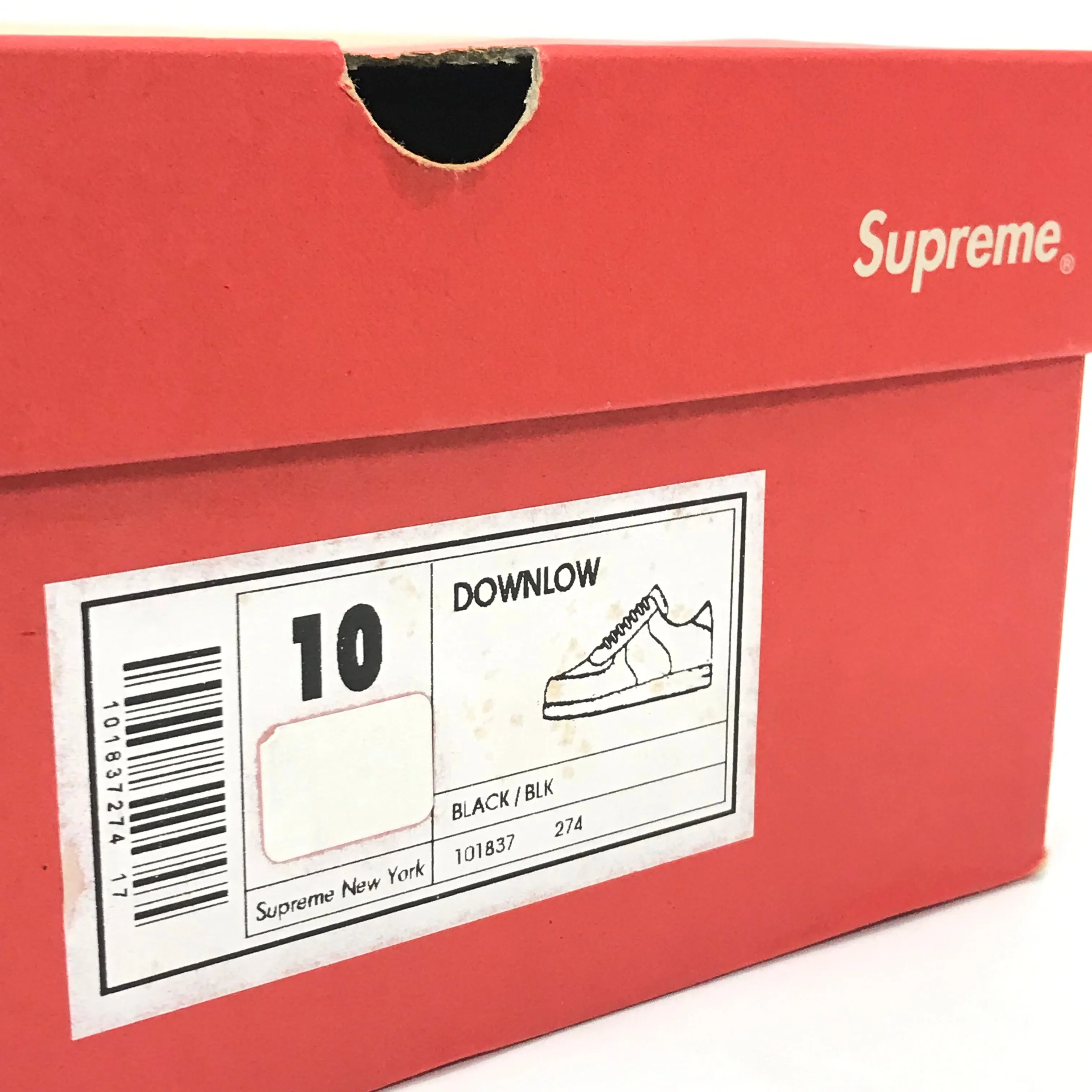 [10] Supreme Vintage Downlow Leather Shoes Black