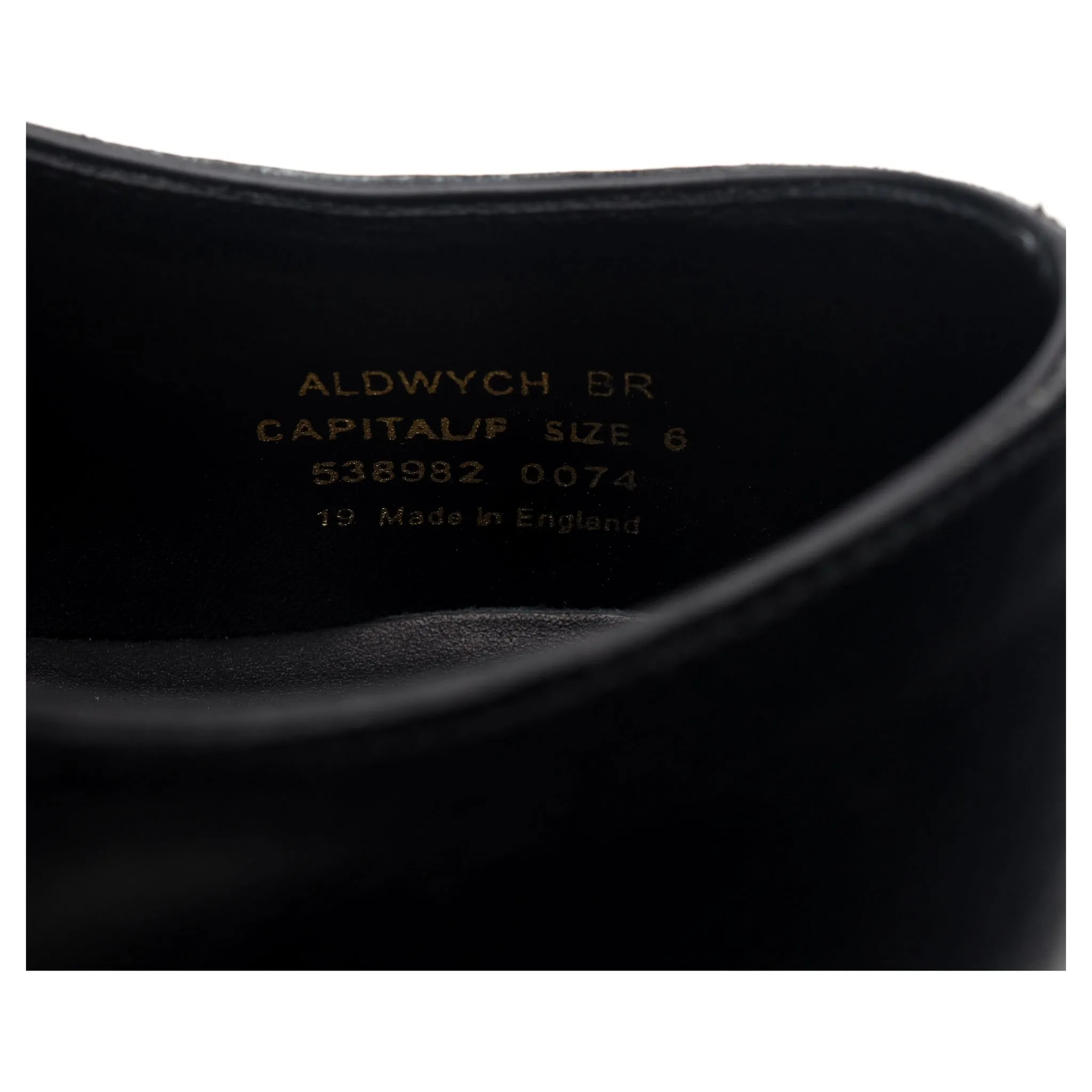 1880 'Aldwych' Black Leather Oxford UK 6 F