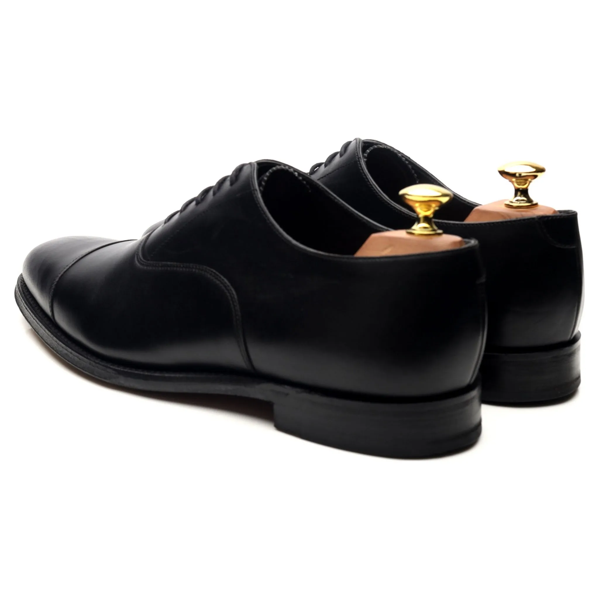 1880 'Aldwych' Black Leather Oxford UK 8.5 F