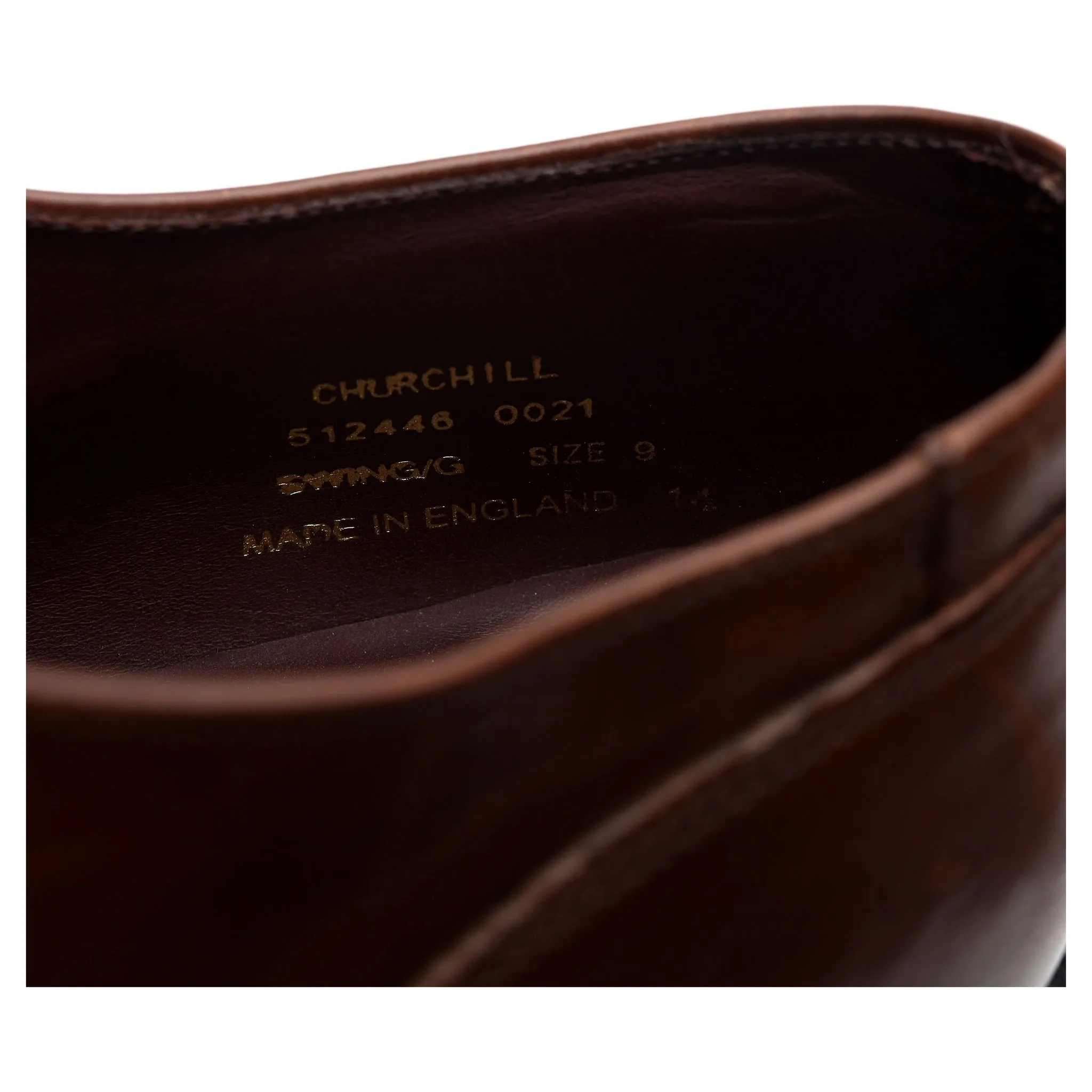 1880 'Churchill' Brown Leather Oxford UK 9 G