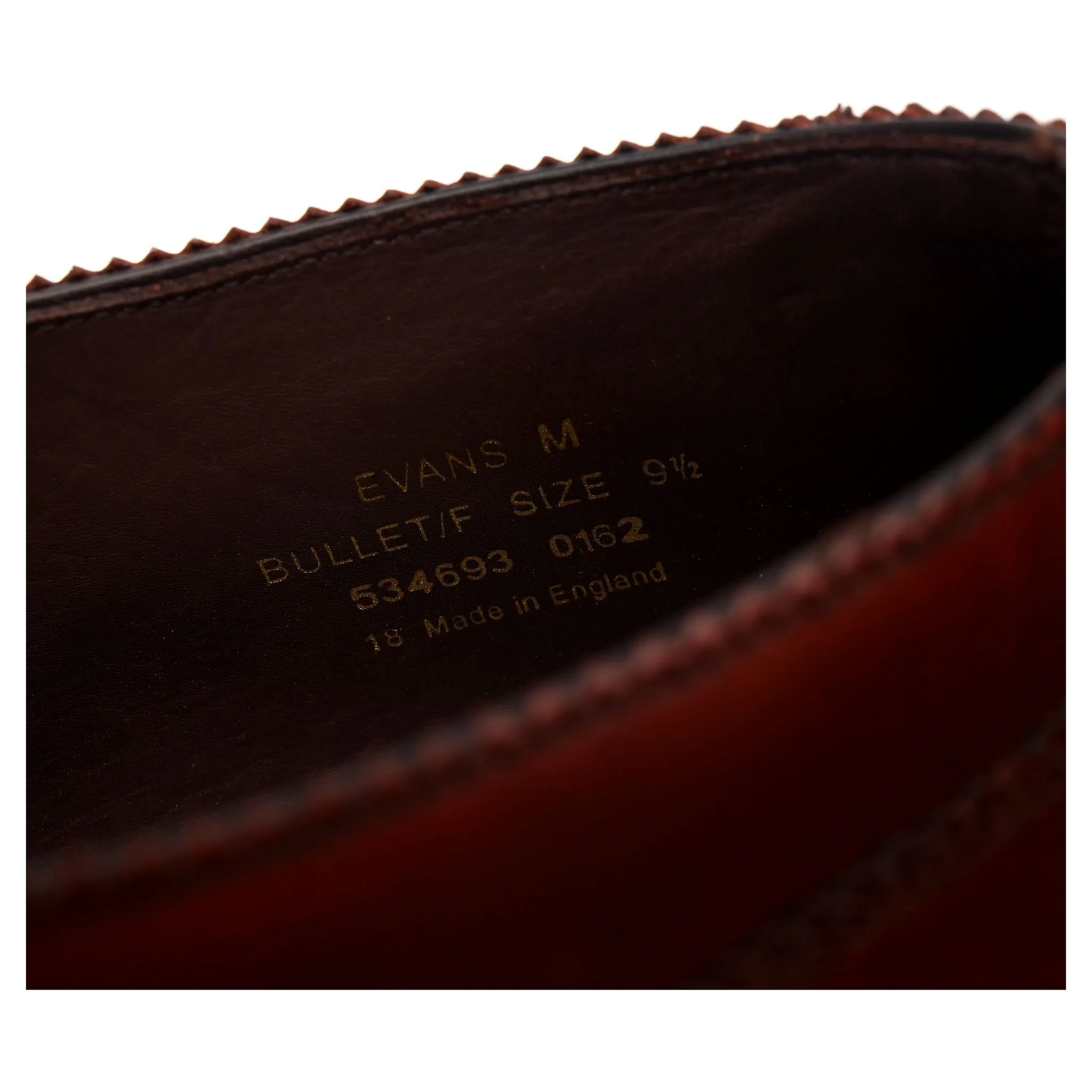 1880 Legacy 'Evans' Tan Brown Leather Oxford UK 9.5 F