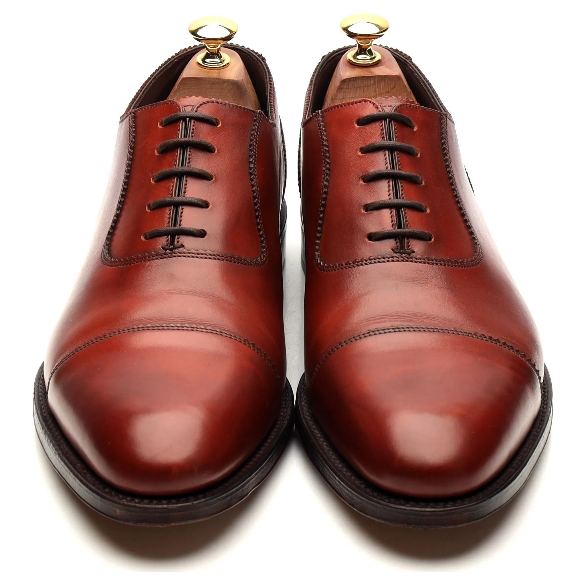 1880 Legacy 'Evans' Tan Brown Leather Oxford UK 9.5 F
