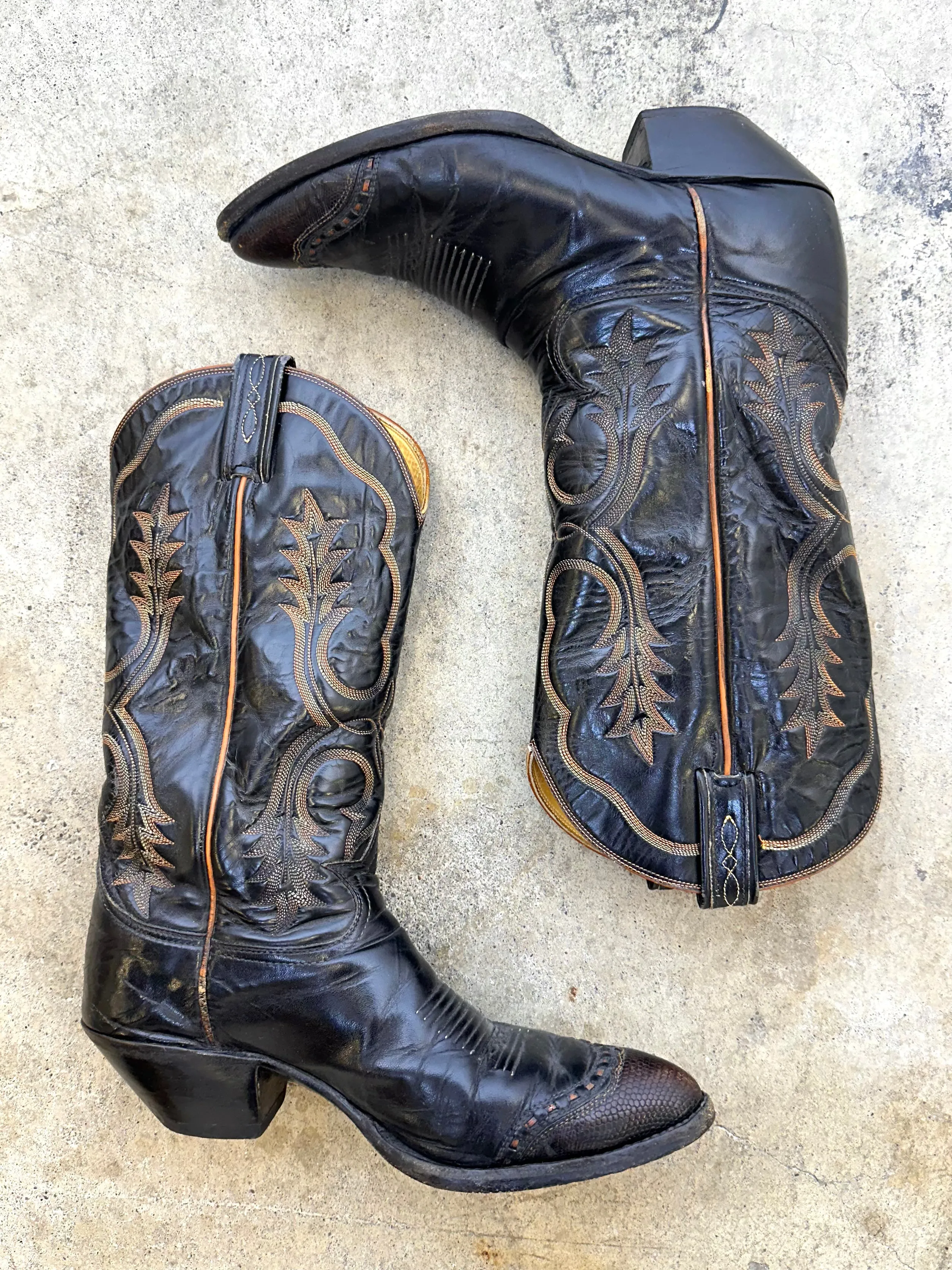 1970s Tony Lama Leather Cowboy Boots