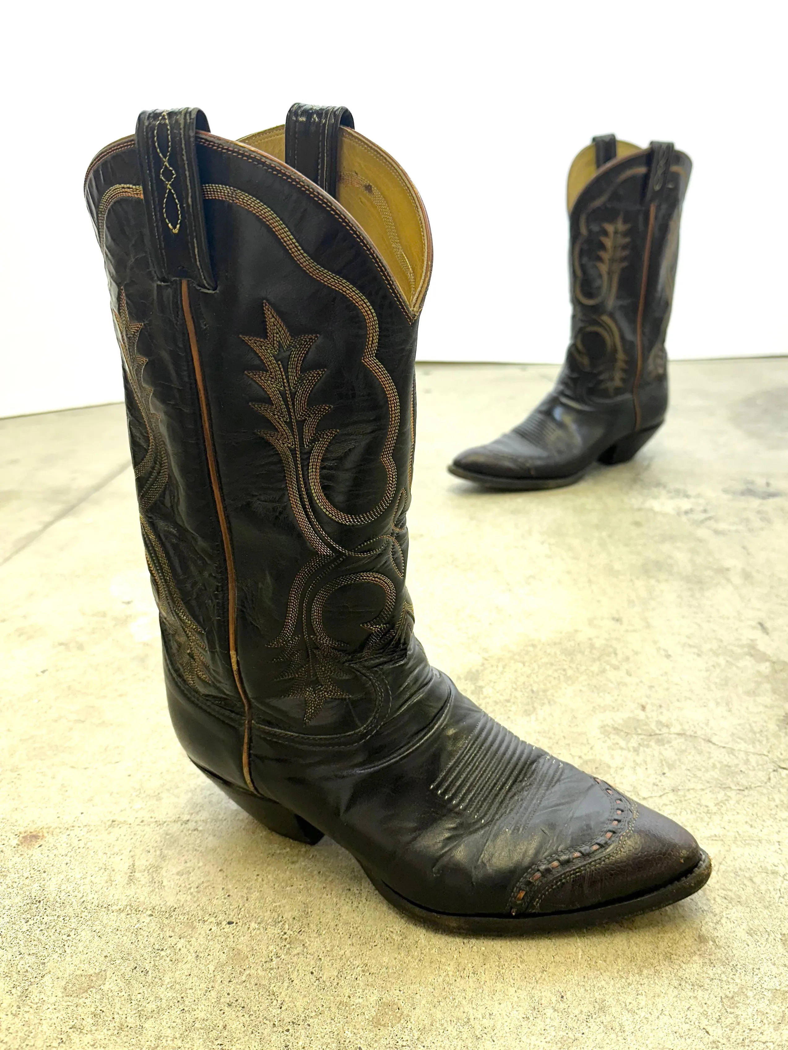 1970s Tony Lama Leather Cowboy Boots