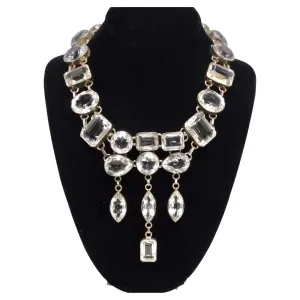 1990s Silver Crystal Necklace