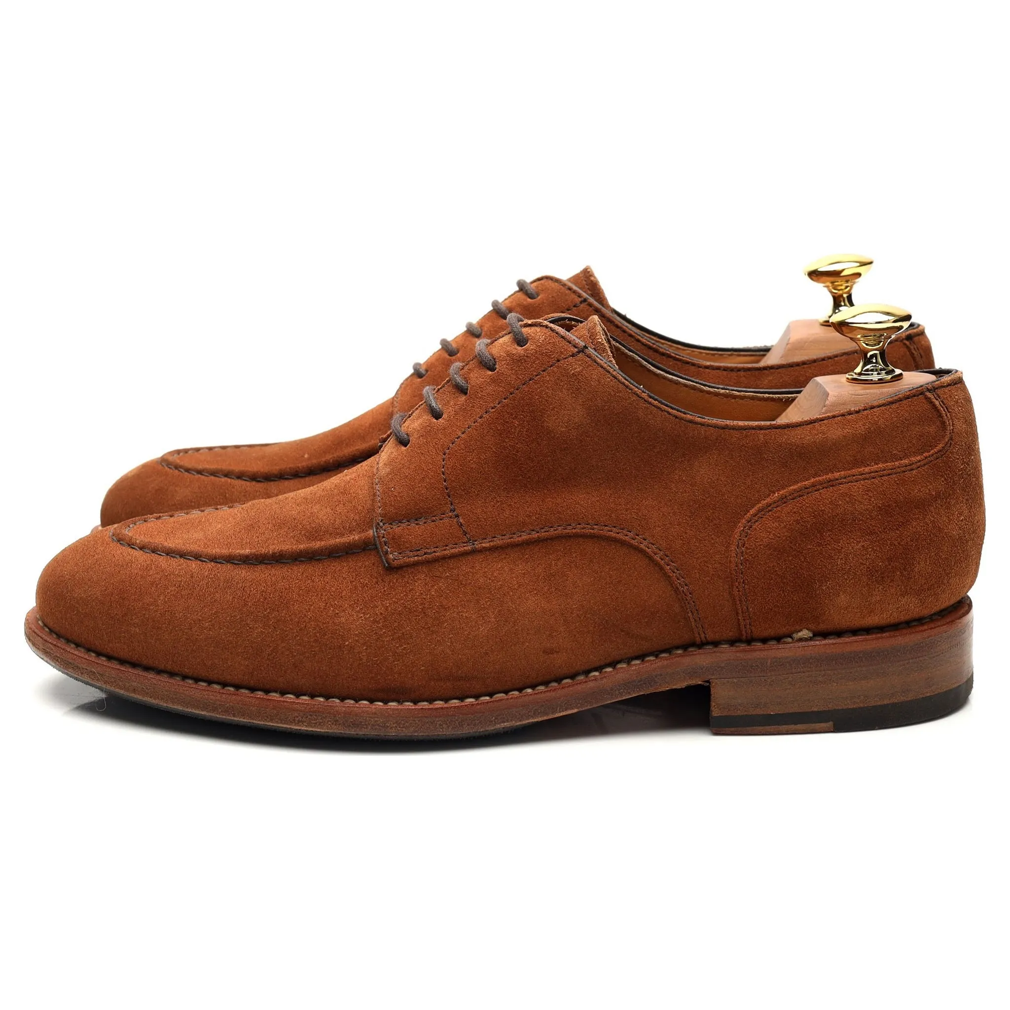 '4168' Snuff Brown Suede Apron Derby UK 6.5