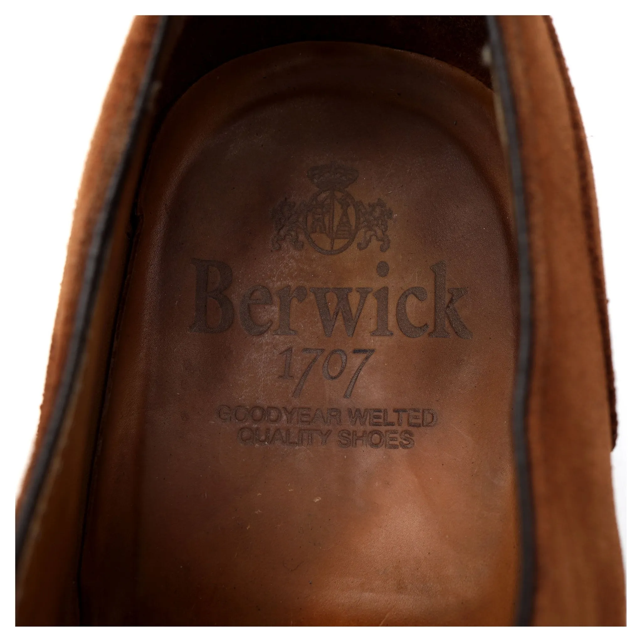 '4168' Snuff Brown Suede Apron Derby UK 6.5