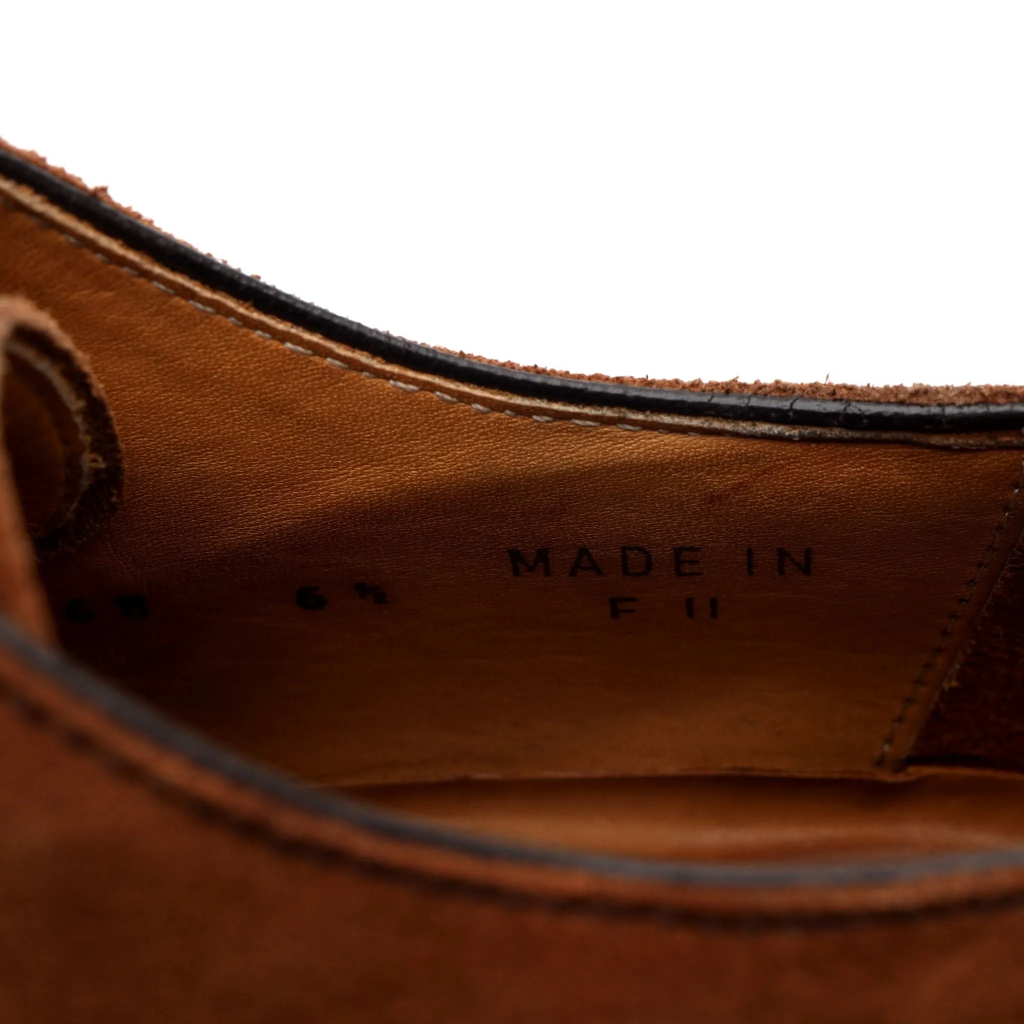 '4168' Snuff Brown Suede Apron Derby UK 6.5