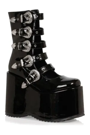 500-ASH Ankle Boot | Black Patent