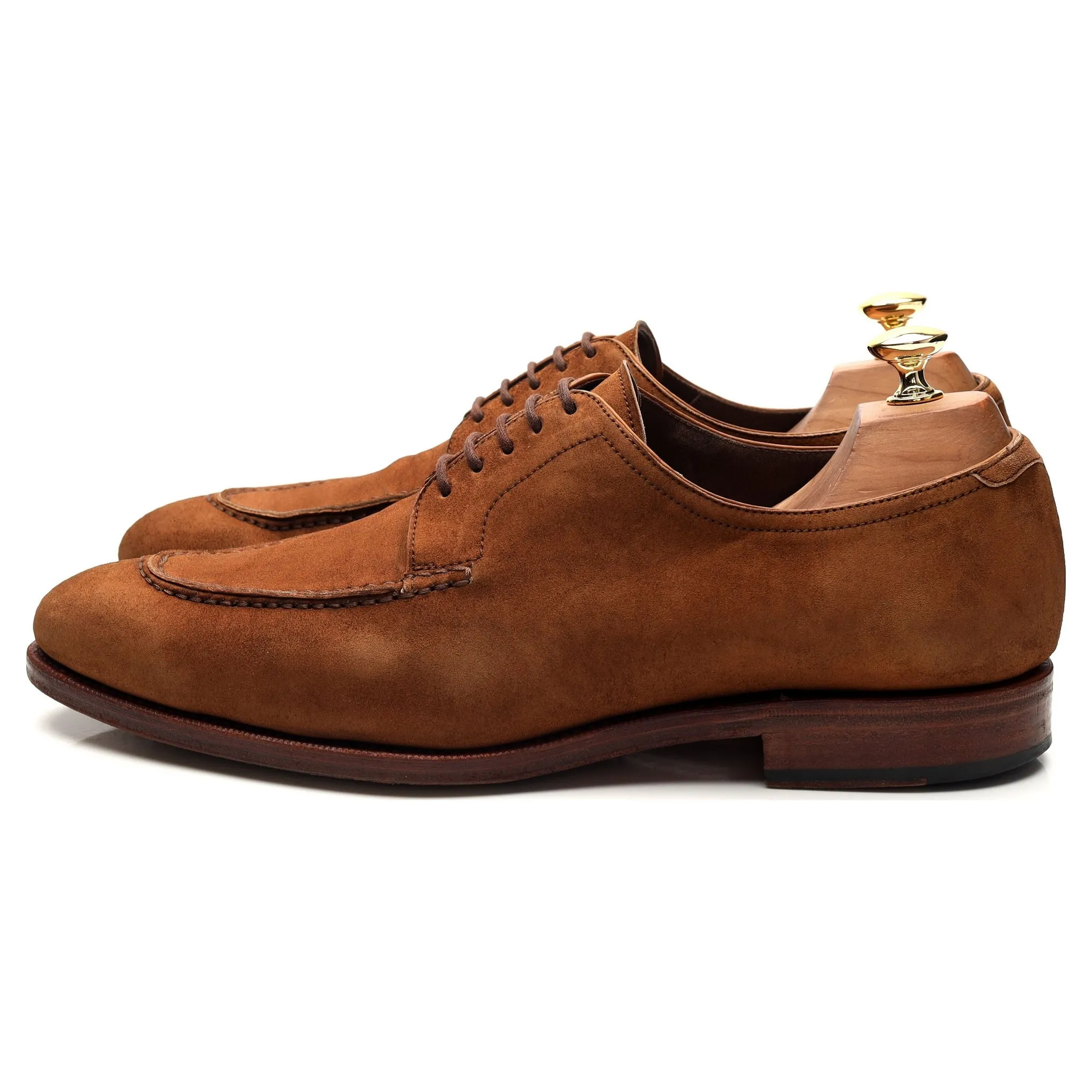'757' Snuff Brown Suede Split Toe Derby UK 10 EE