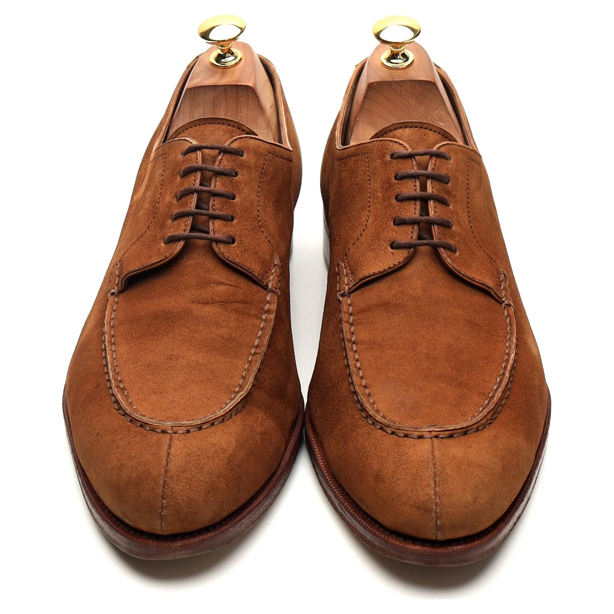 '757' Snuff Brown Suede Split Toe Derby UK 10 EE