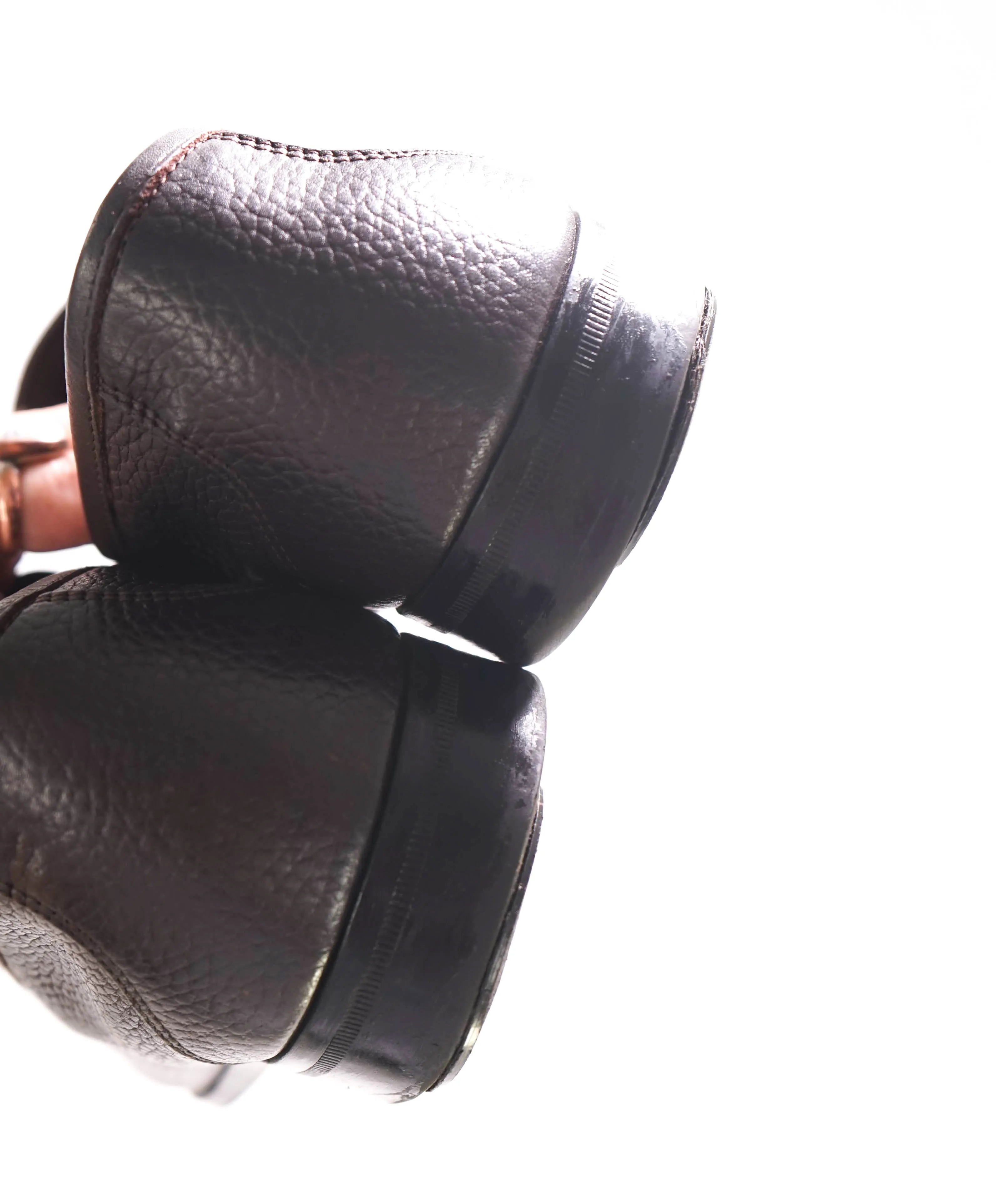 $850 SALVATORE FERRAGAMO - “GRANDIOSO" Gancini Bit Loafer Brown Leather - 12 D
