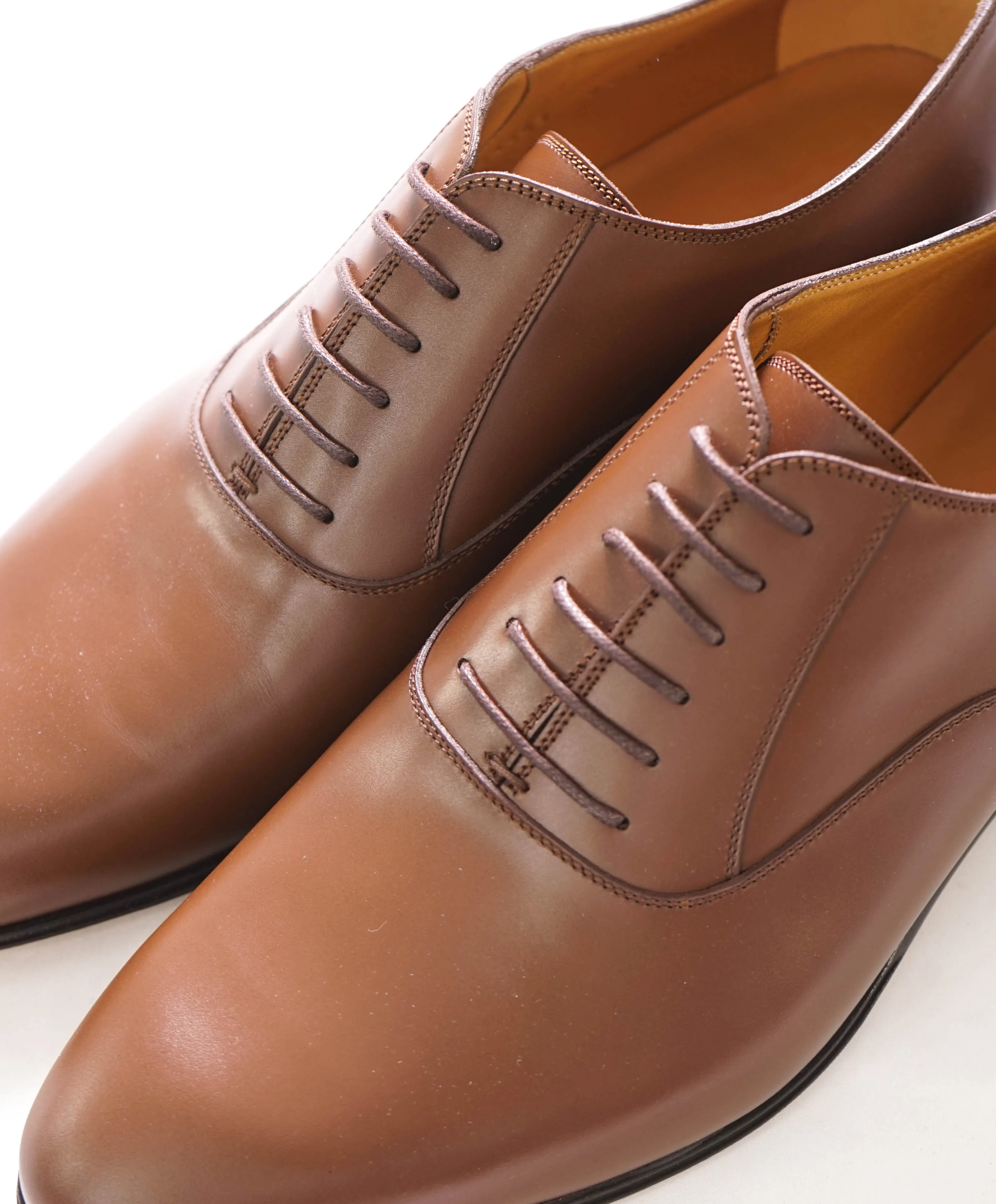 $890 GUCCI - "ADEL" Brown Logo Heel Oxford - 10US (9.5G)