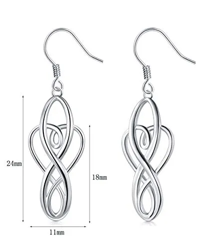 925 Sterling Silver Celtic Knot Dangle Earring