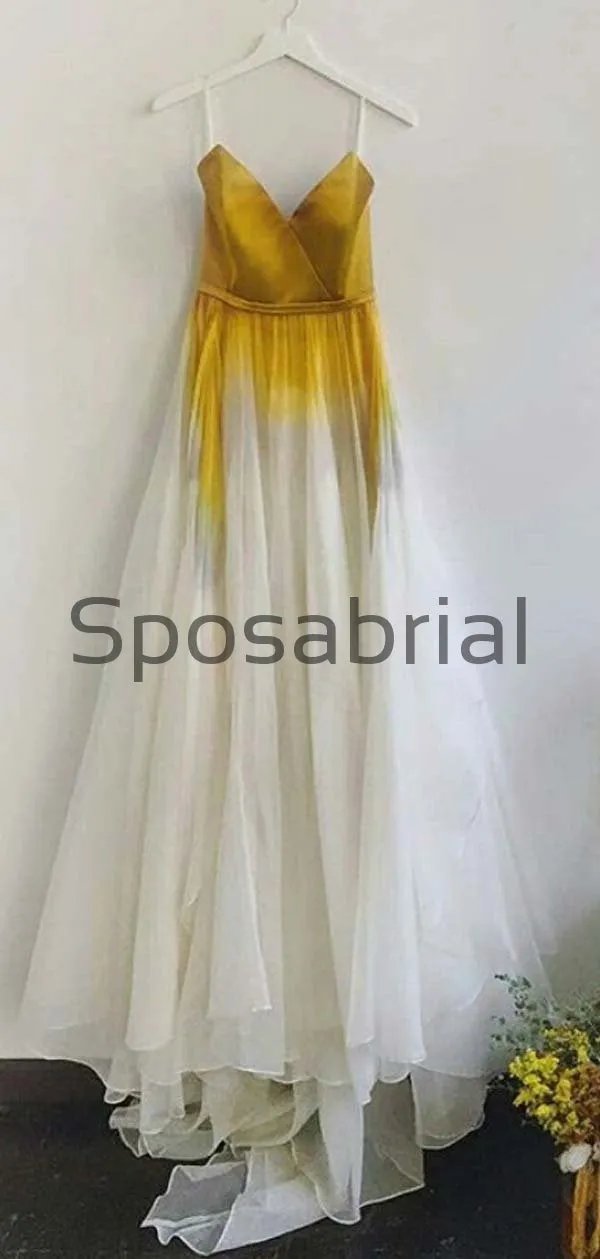 A-line Chiffon Unique Simple Vintage Modest Prom Dresses PD2012