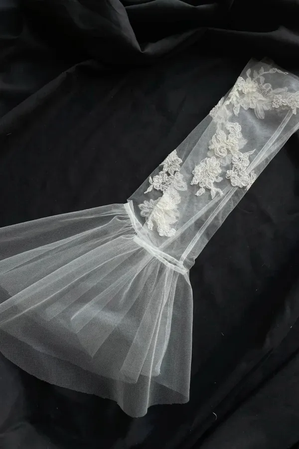 A Line Spaghetti Strap Tulle Lace Long Prom Dress, Beautiful Evening Party Dress APP1020