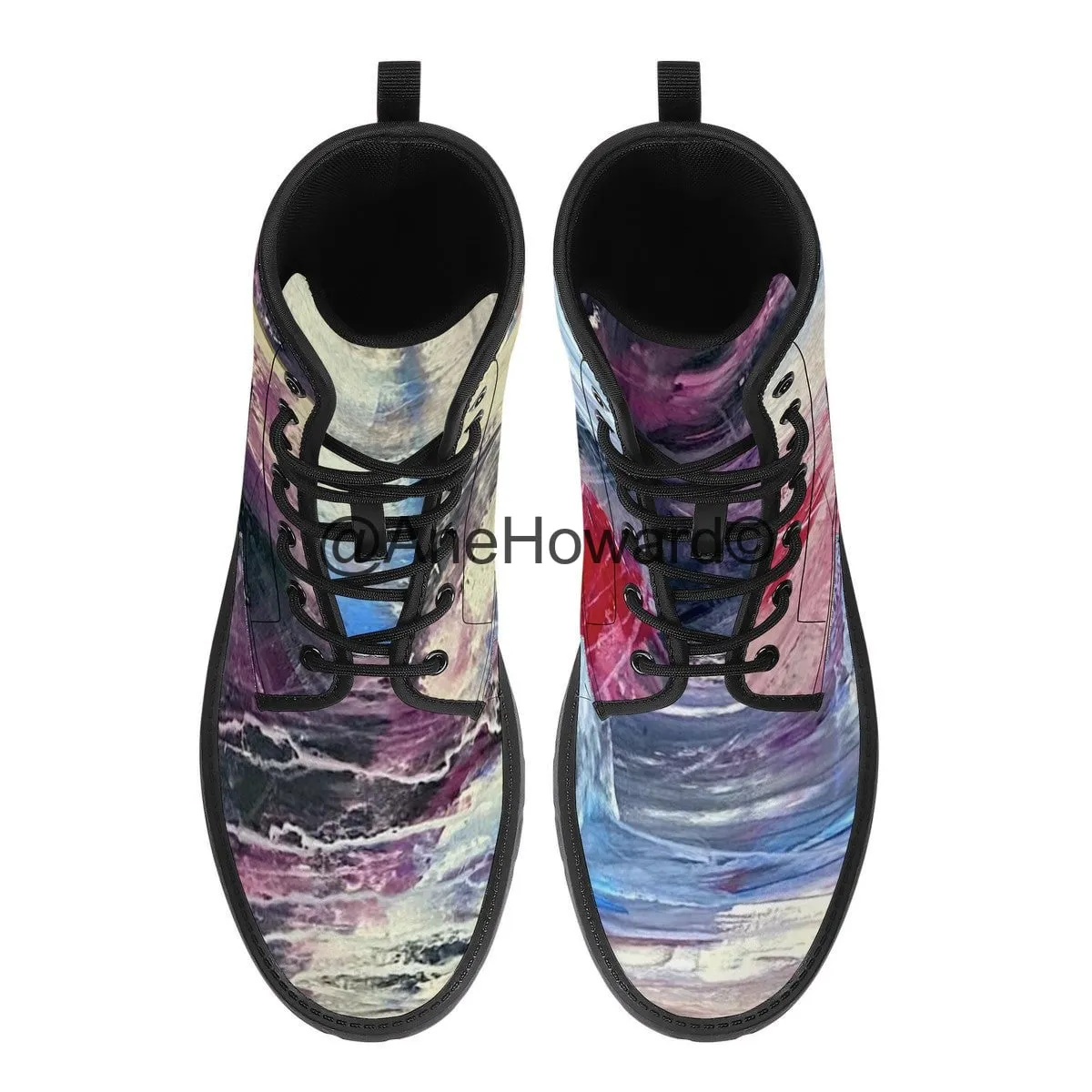 Abstract Feeling Vegan Leather Boots
