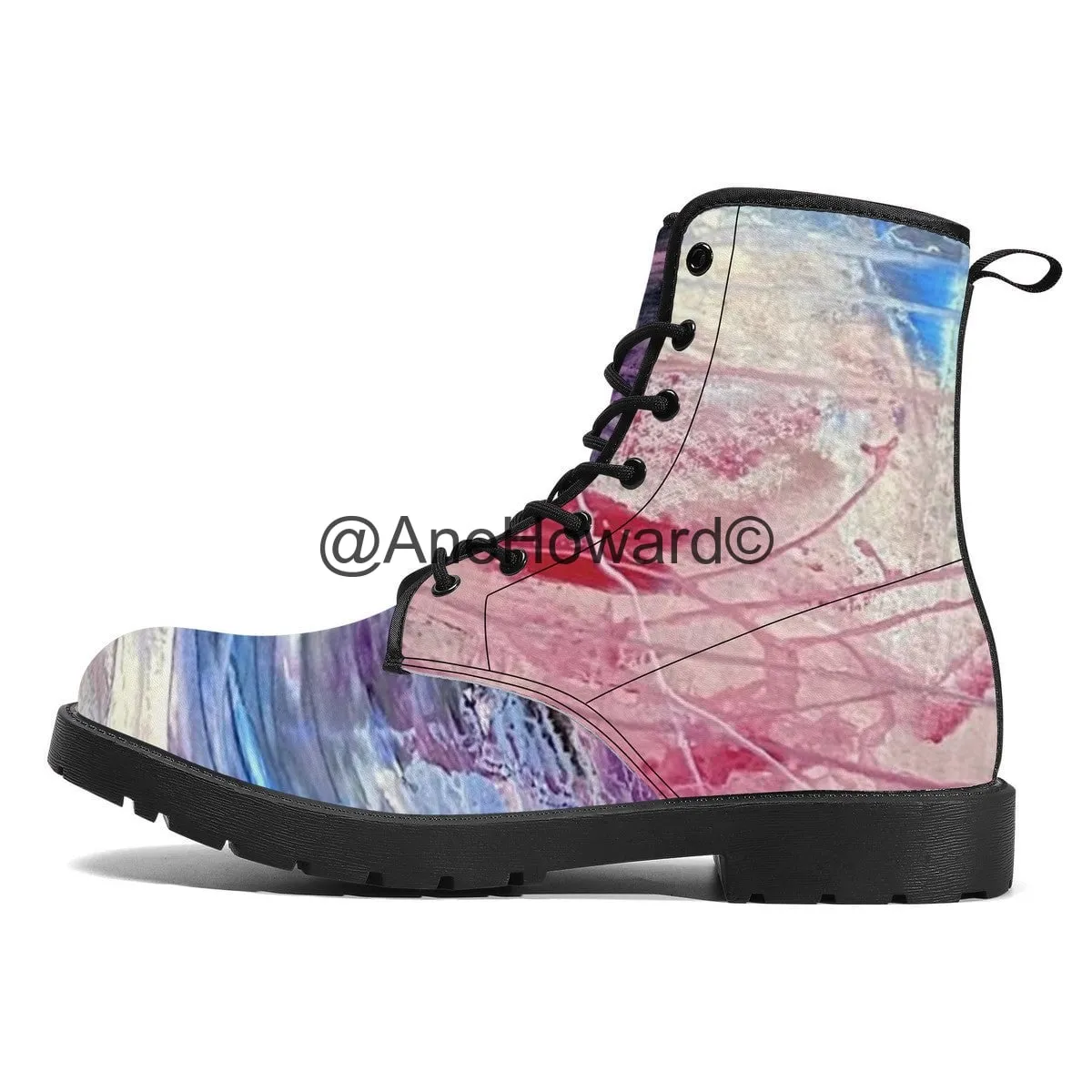 Abstract Feeling Vegan Leather Boots