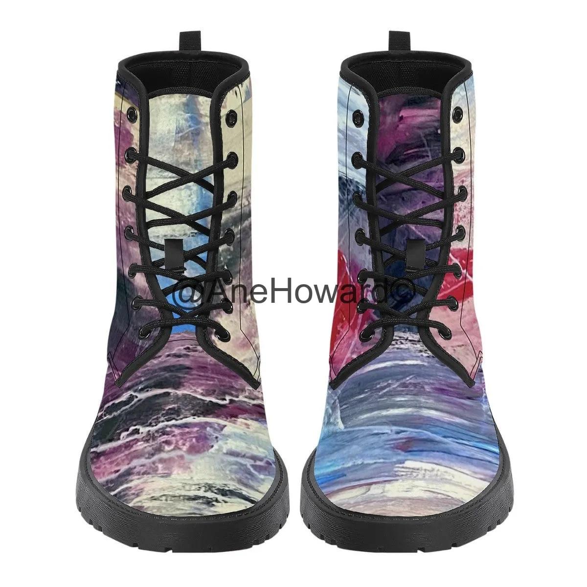 Abstract Feeling Vegan Leather Boots