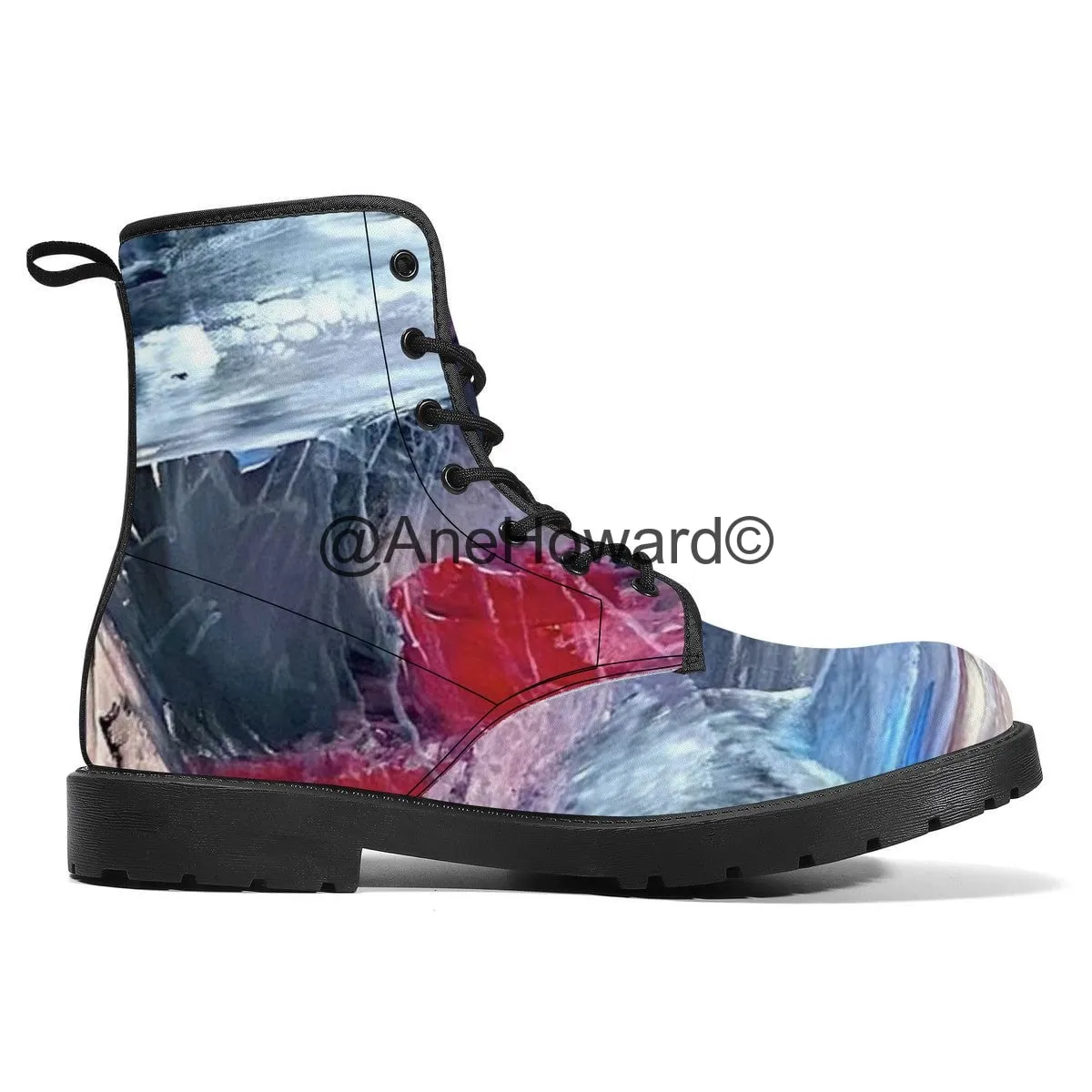 Abstract Feeling Vegan Leather Boots