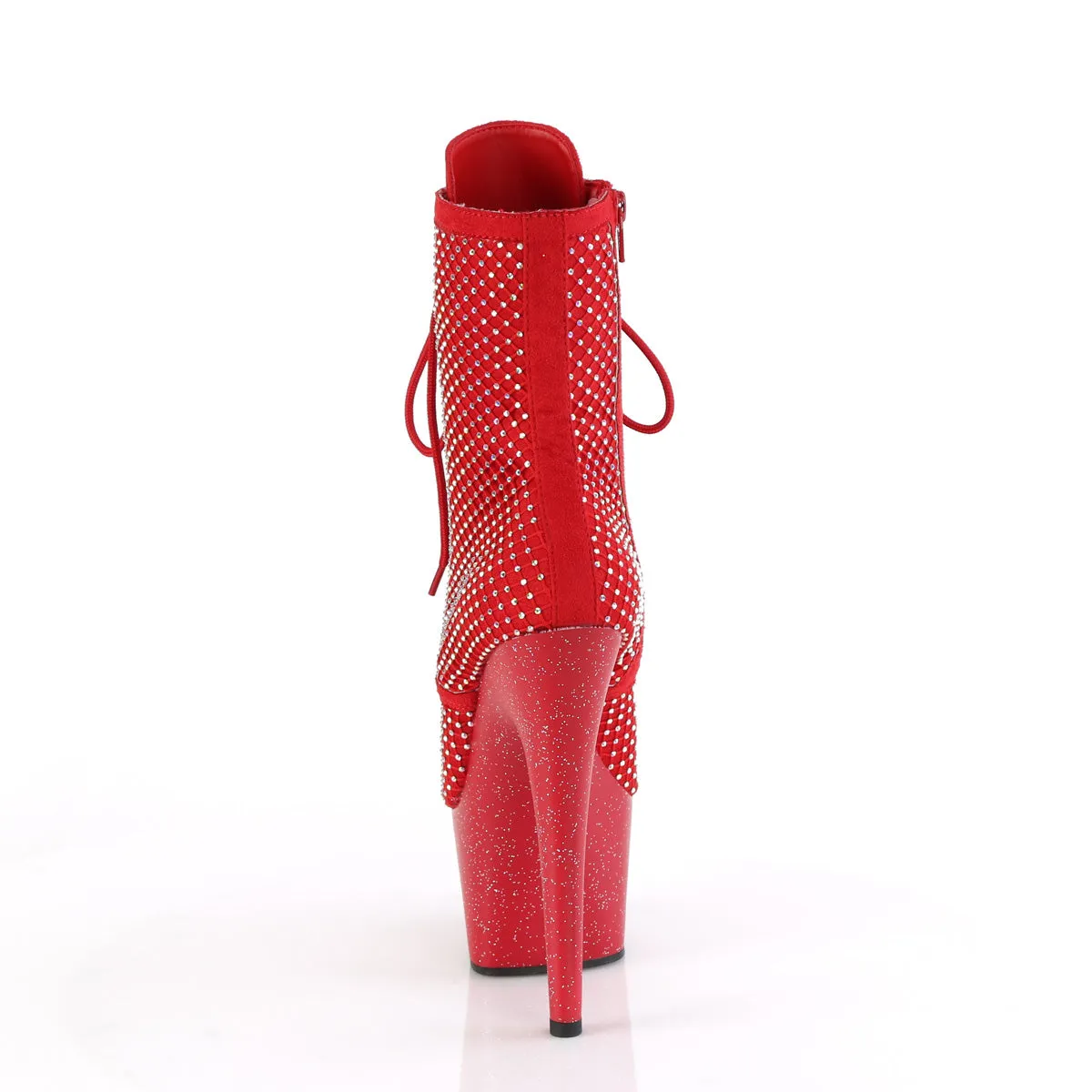 ADORE-1020RM  Red Faux Suede-RS Mesh/Red Matte