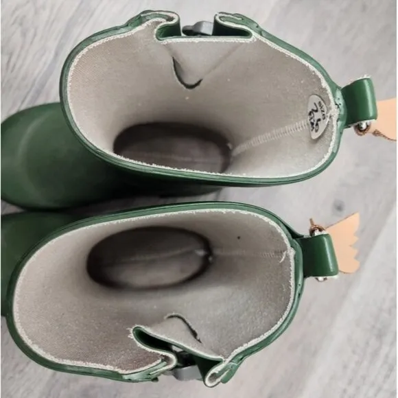 Aigle Toddler Forest Green Woodypop Wellies Rubber Rainboots Size 26 EU/9.5 T