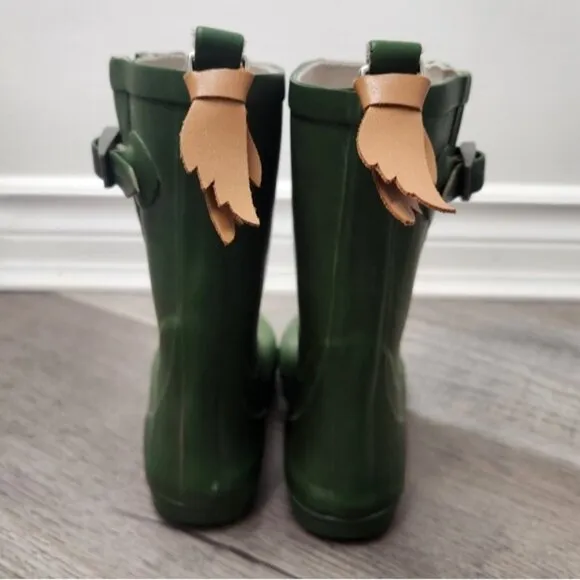 Aigle Toddler Forest Green Woodypop Wellies Rubber Rainboots Size 26 EU/9.5 T