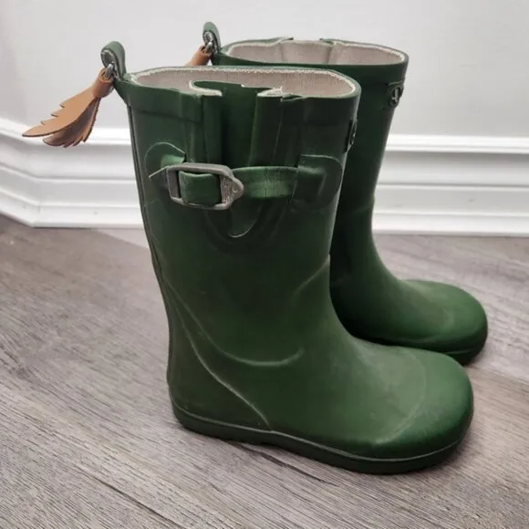 Aigle Toddler Forest Green Woodypop Wellies Rubber Rainboots Size 26 EU/9.5 T