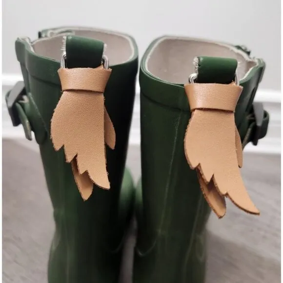 Aigle Toddler Forest Green Woodypop Wellies Rubber Rainboots Size 26 EU/9.5 T