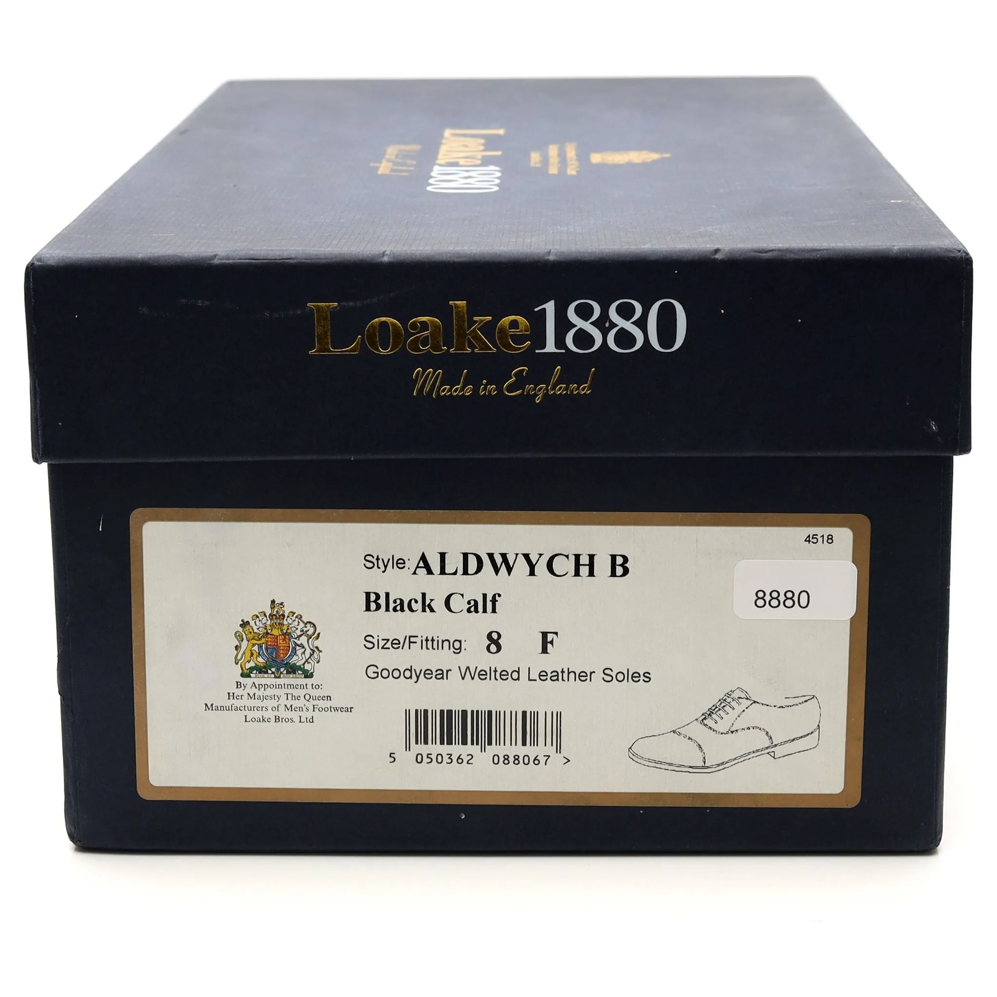 'Aldwych' Black Leather Oxford UK 8 F