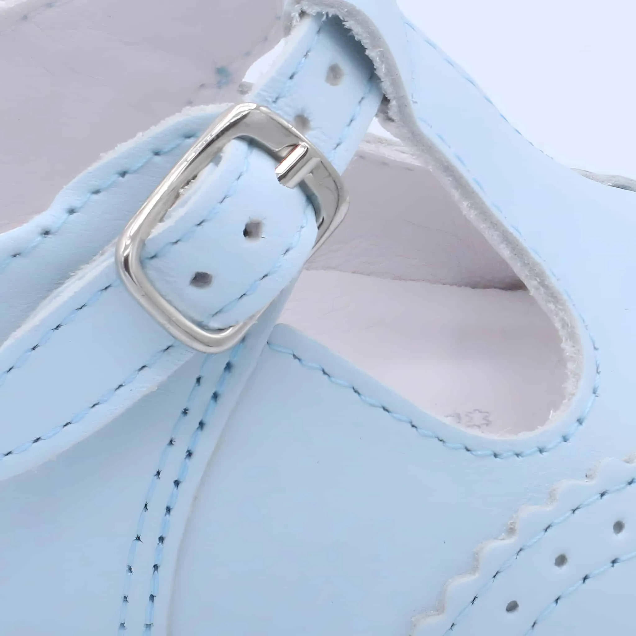 'Alex' Boys Pale Blue Leather Pre-Walker Shoes