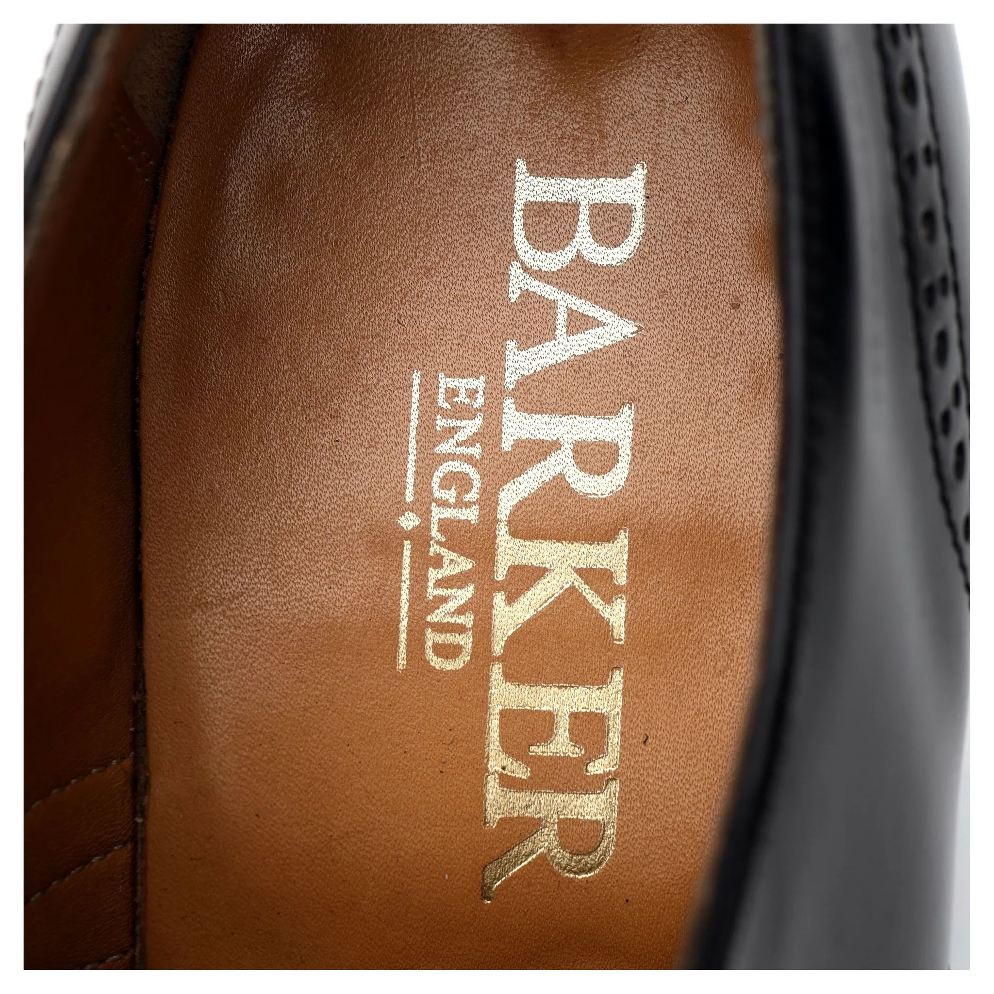 'Alfred' Black Leather Oxford Brogue UK 8 G