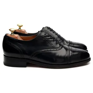 'Alfred' Black Leather Oxford Brogue UK 8 G