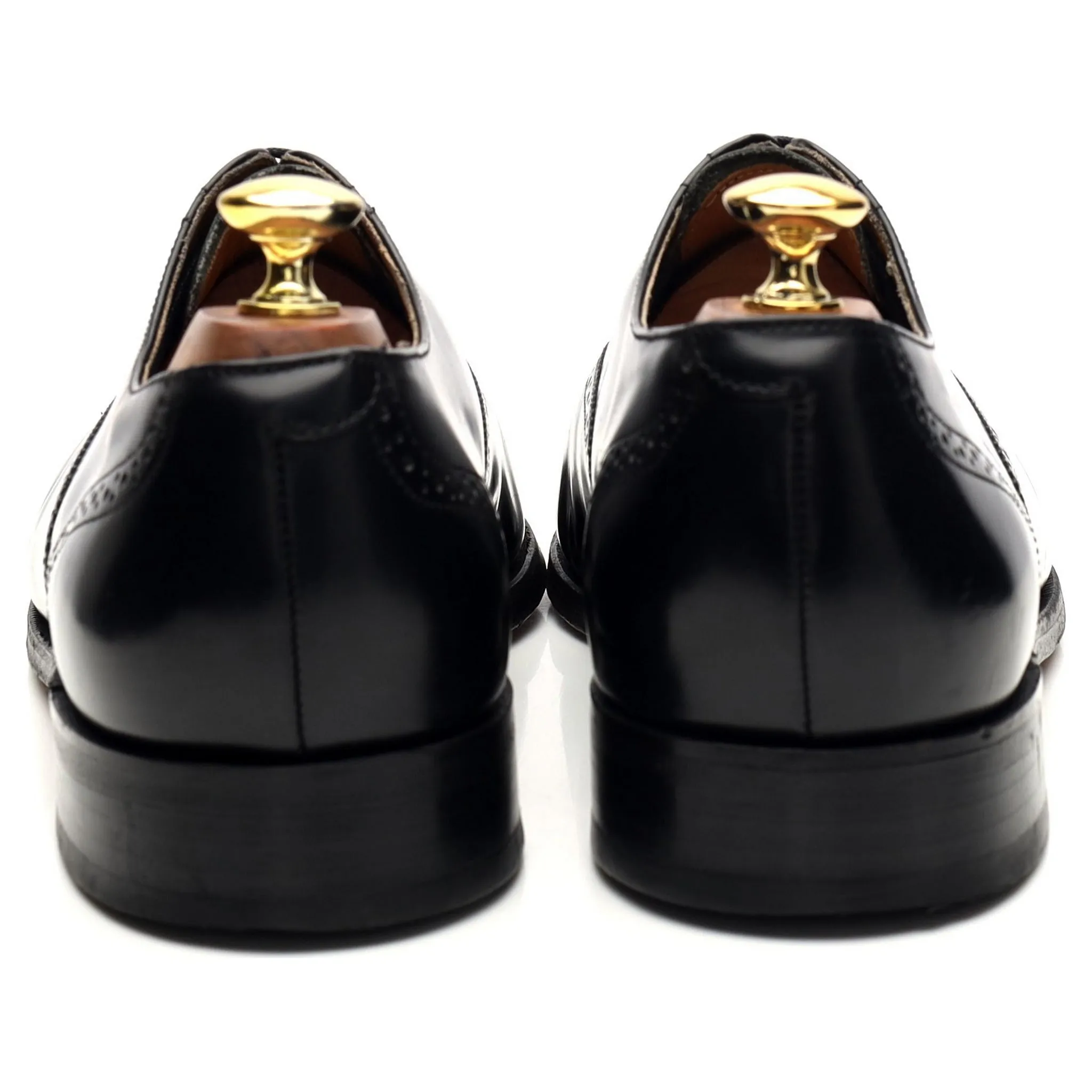 'Alfred' Black Leather Oxford Brogue UK 8 G