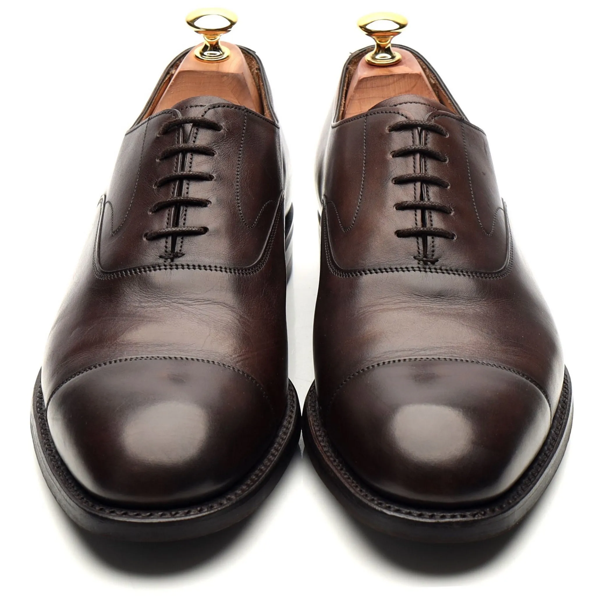 'Alfred' Dark Brown Leather Oxford UK 9 F