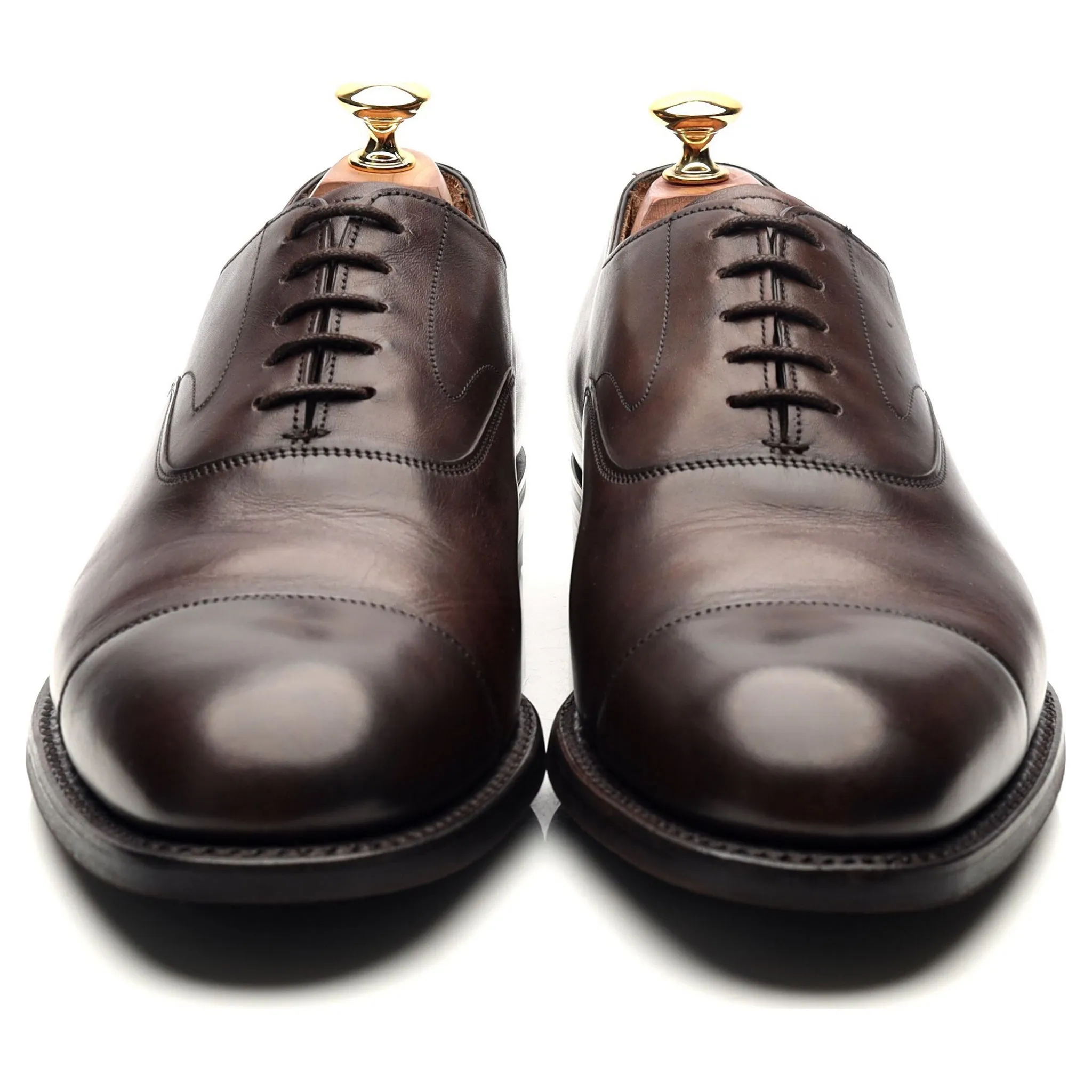 'Alfred' Dark Brown Leather Oxford UK 9 F