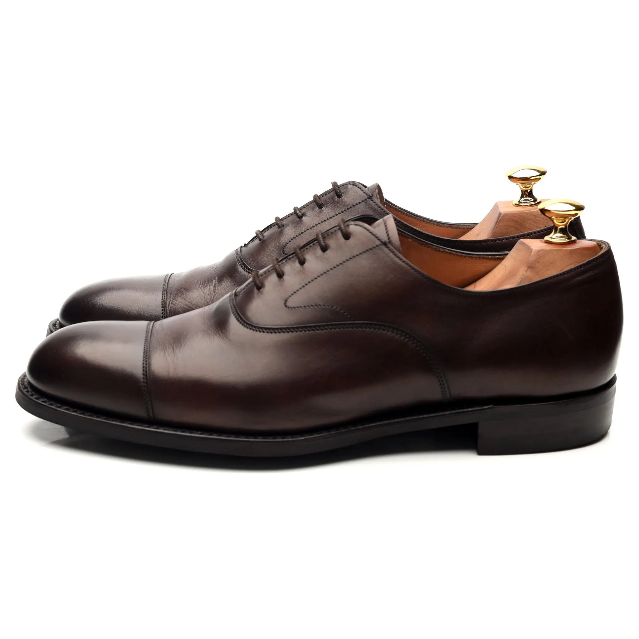 'Alfred' Dark Brown Leather Oxford UK 9 F