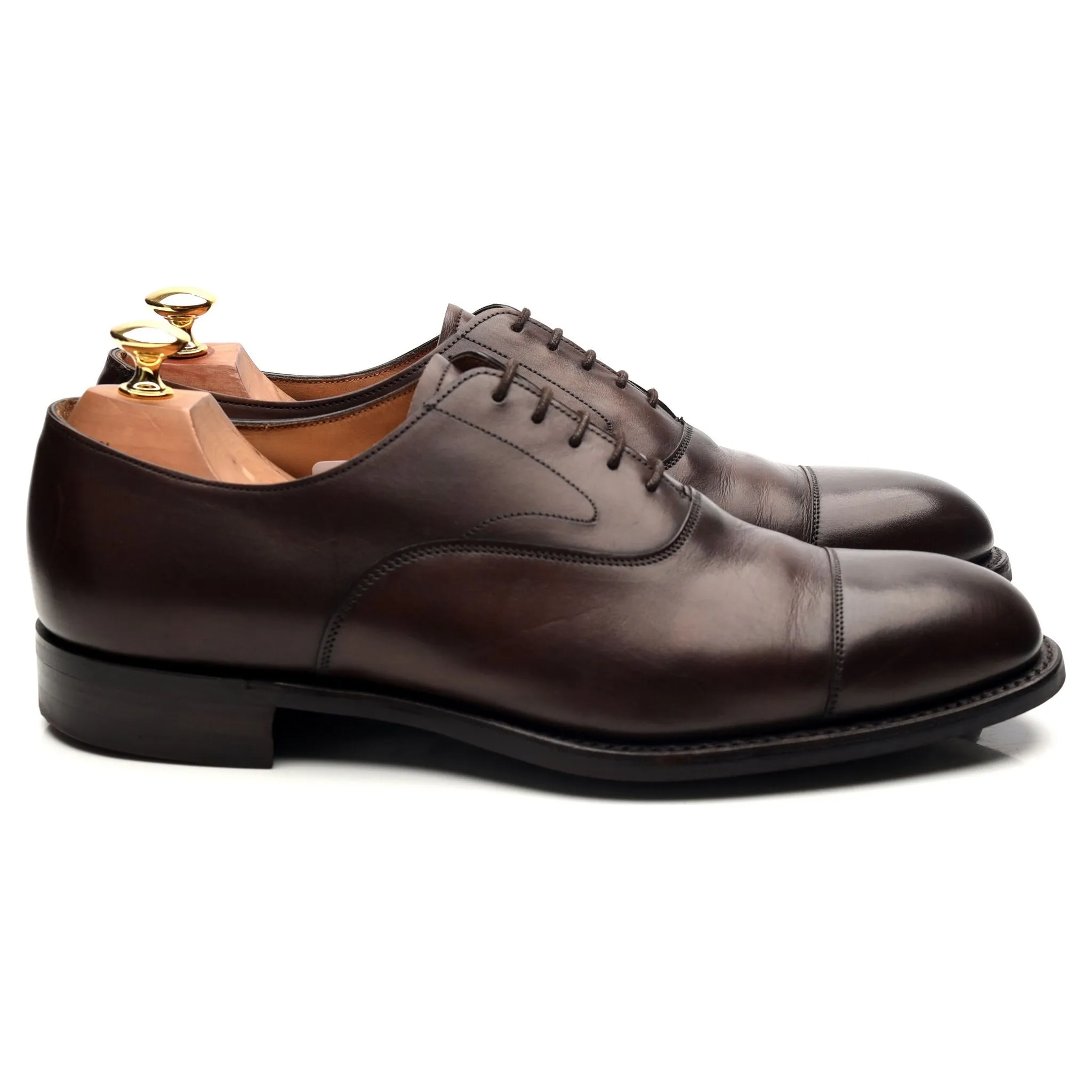 'Alfred' Dark Brown Leather Oxford UK 9 F