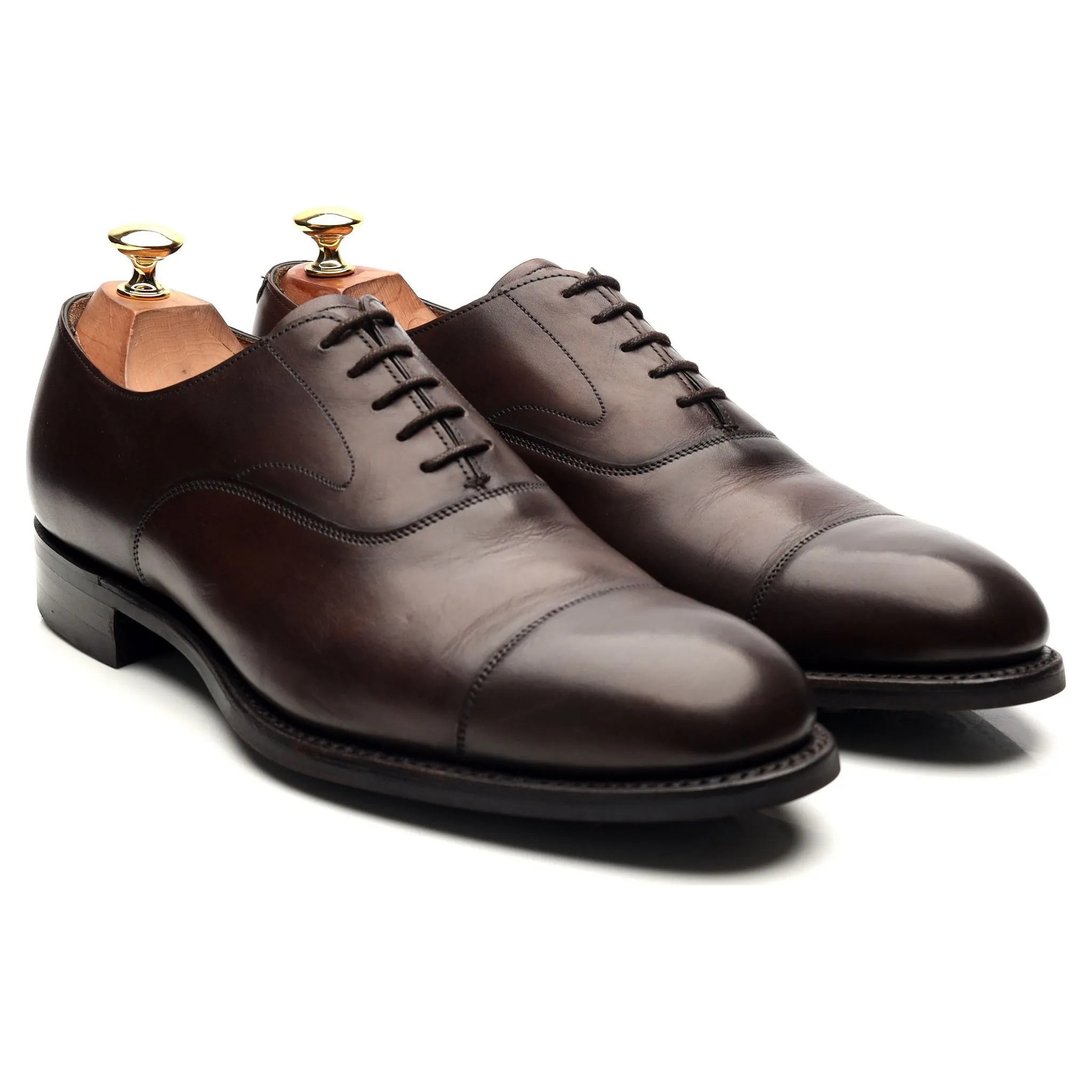 'Alfred' Dark Brown Leather Oxford UK 9 F