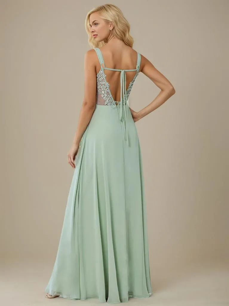 Aminata bridesmaid or ball gown with lace up back
