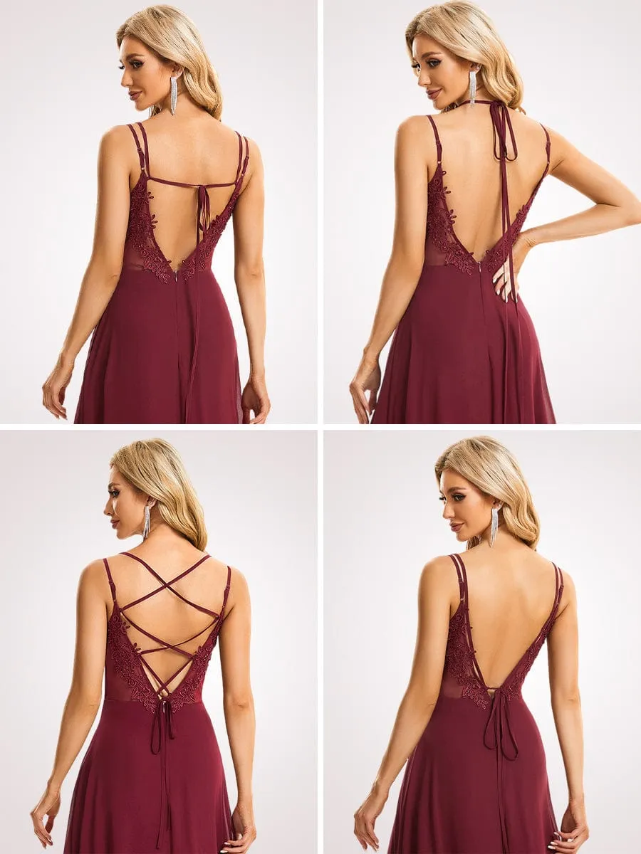 Aminata bridesmaid or ball gown with lace up back