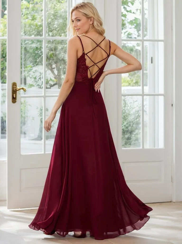 Aminata bridesmaid or ball gown with lace up back