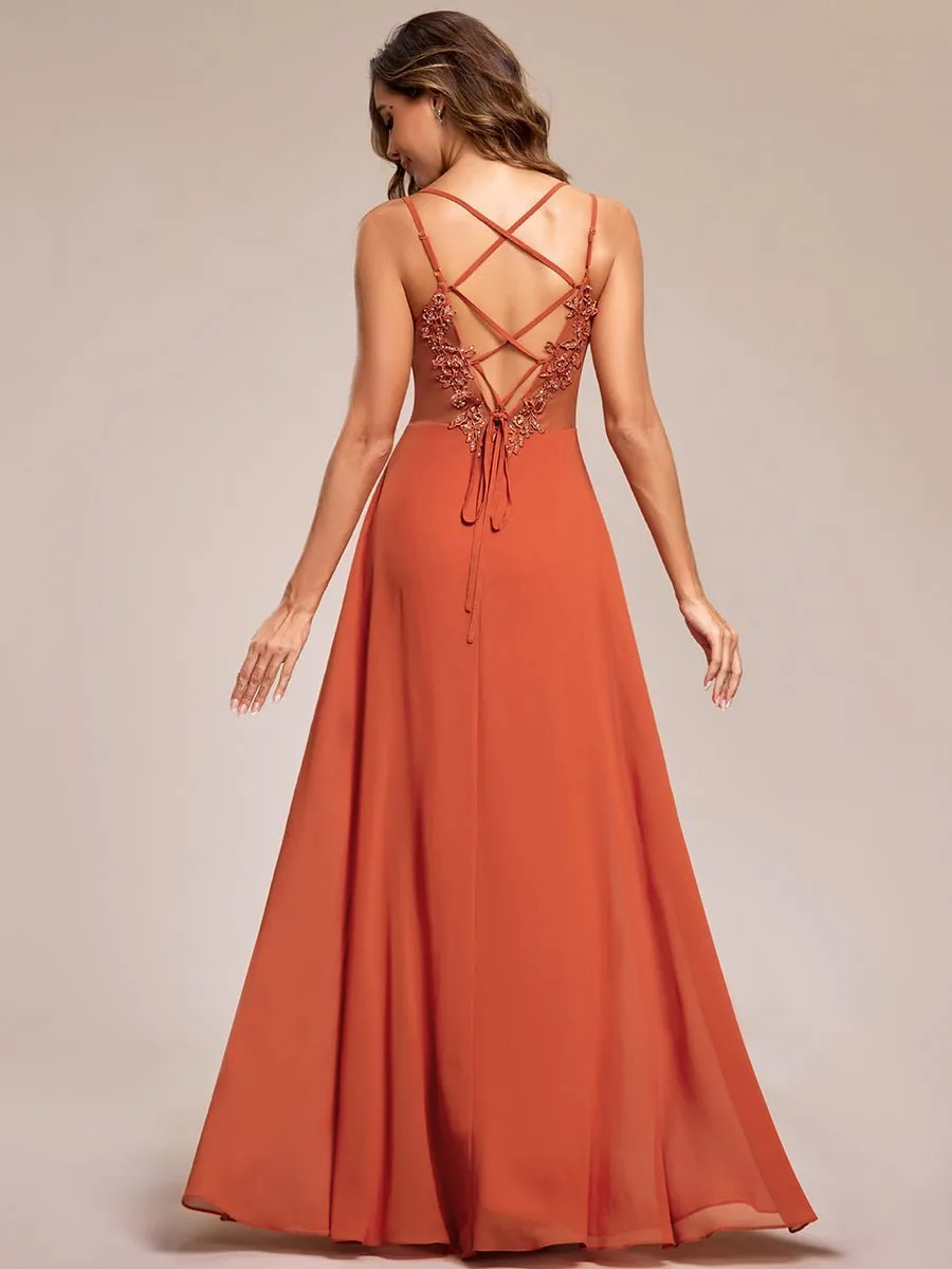 Aminata bridesmaid or ball gown with lace up back