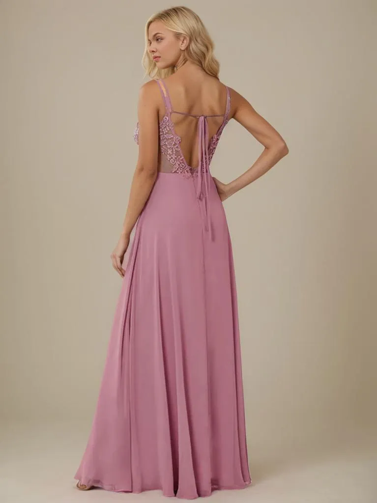Aminata bridesmaid or ball gown with lace up back