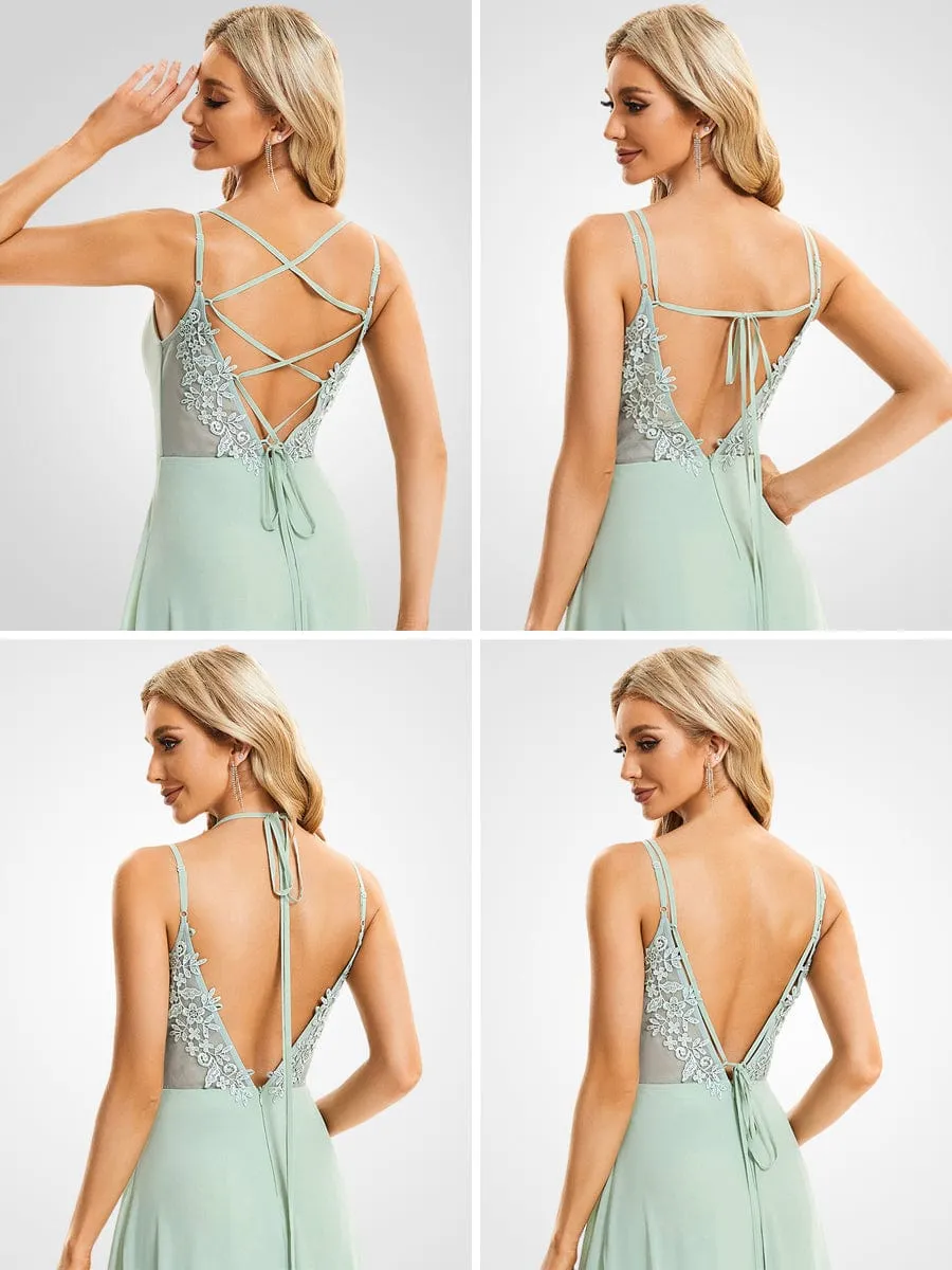 Aminata bridesmaid or ball gown with lace up back