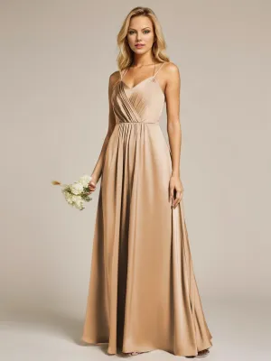 Aminata satin bridesmaid or ball gown dress
