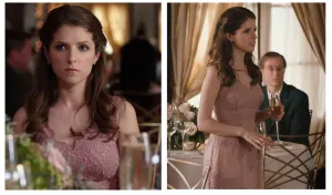 Anna Kendrick Dress Short Prom Dress Pink Lace Cocktail Dress Table 19