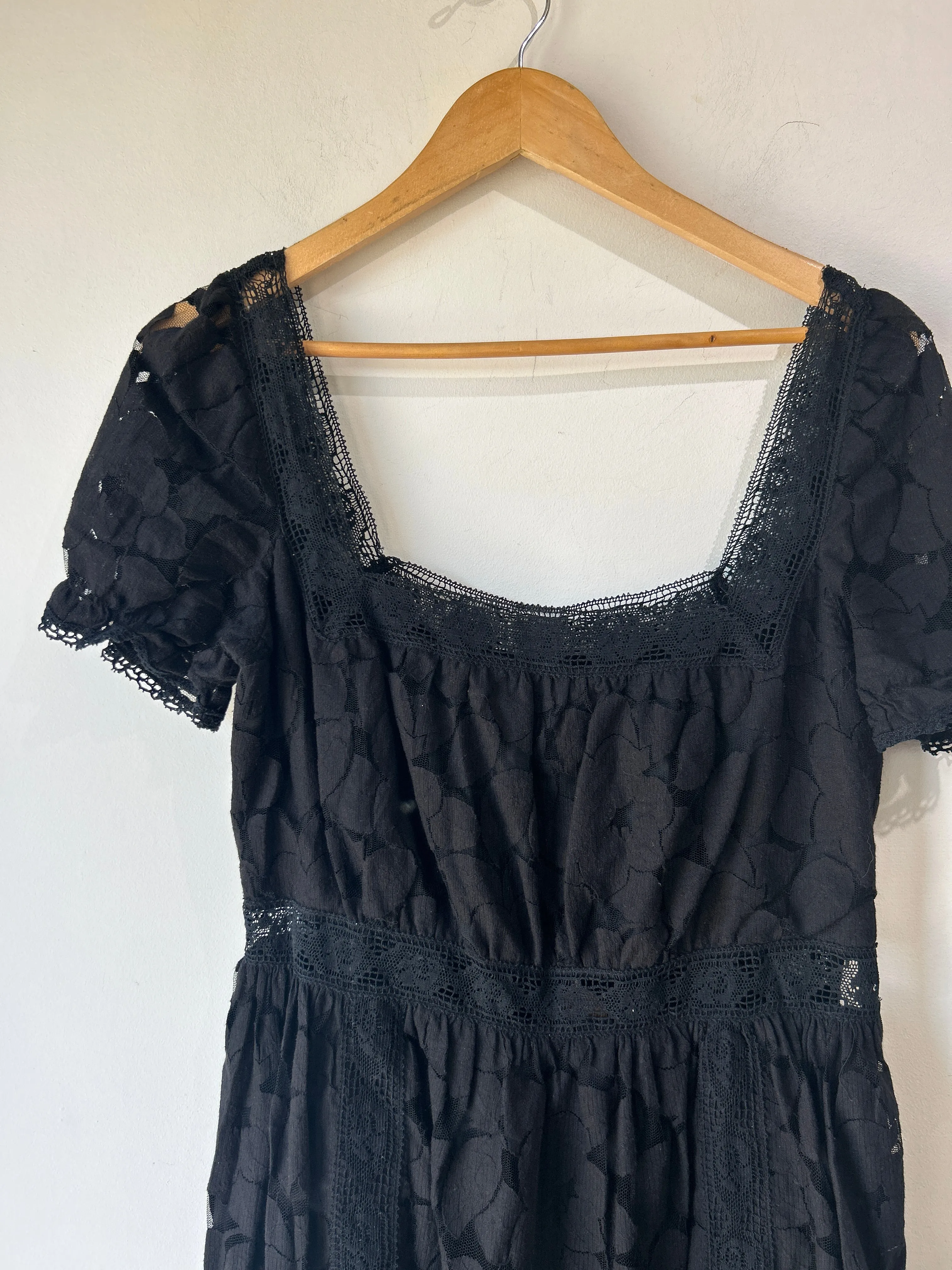 Anna Sui Black Lace Dress